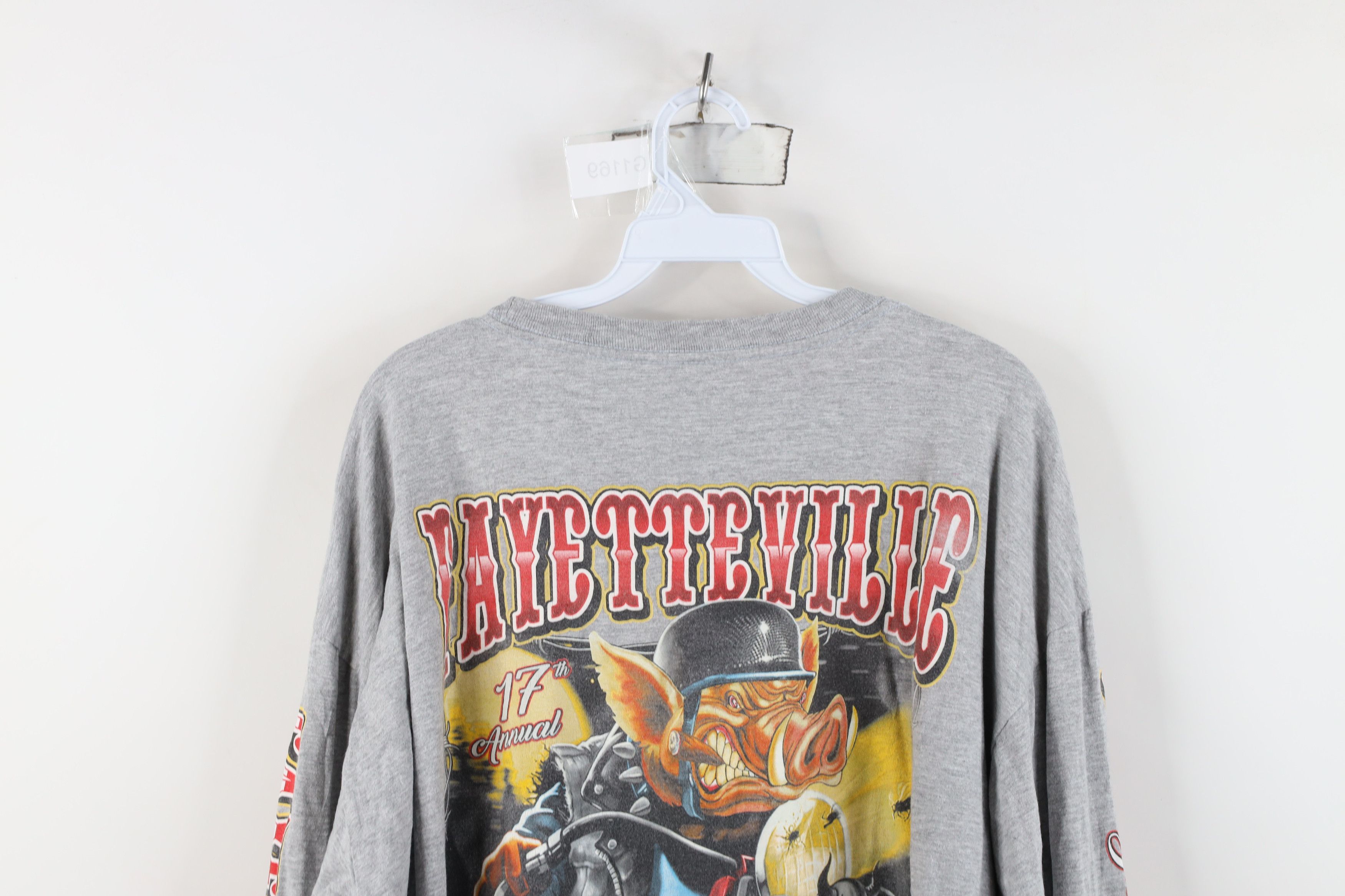 Vintage Vintage Y2K Fayetteville Bike Rally Long Sleeve T-Shirt Size US XL / EU 56 / 4 - 13 Thumbnail