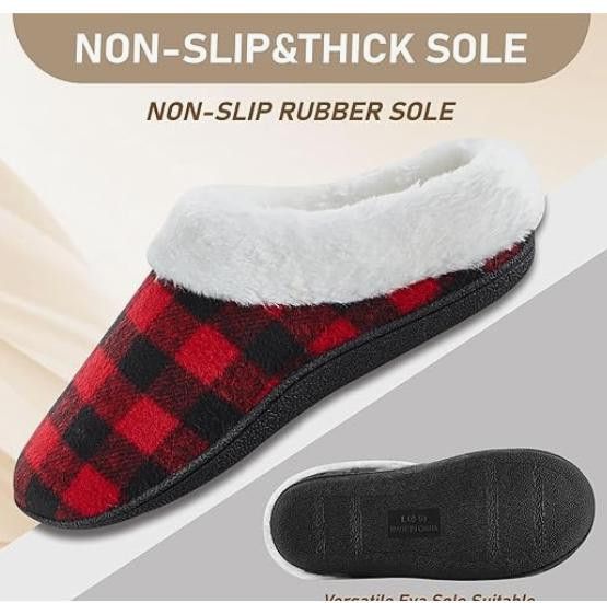NBDN Nobrandedon Cotton Slippers Plush Lining&Collar, NonSlip SIZE 5 to 5 1/2 Size US 5 / IT 35 - 4 Thumbnail