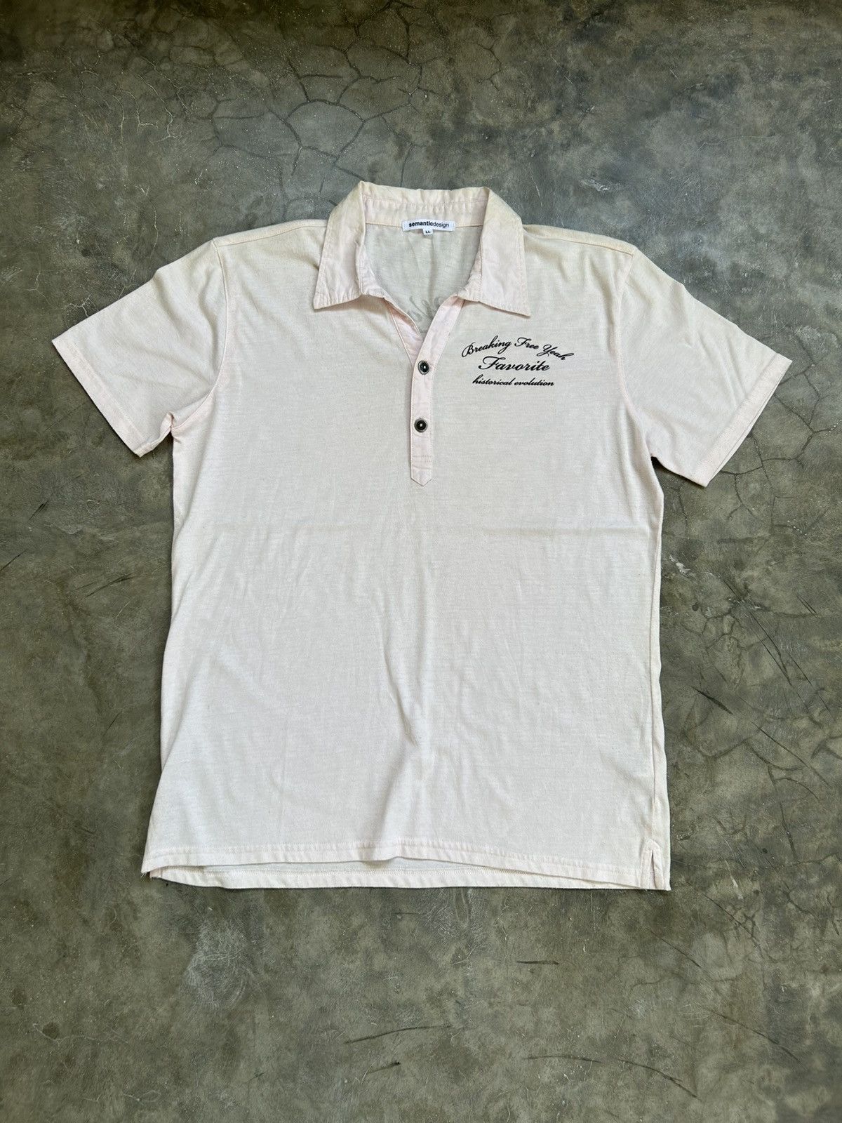 semanticdesign 2000s SemanticDesign Poem Polo Shirt Size US L / EU 52-54 / 3 - 1 Thumbnail