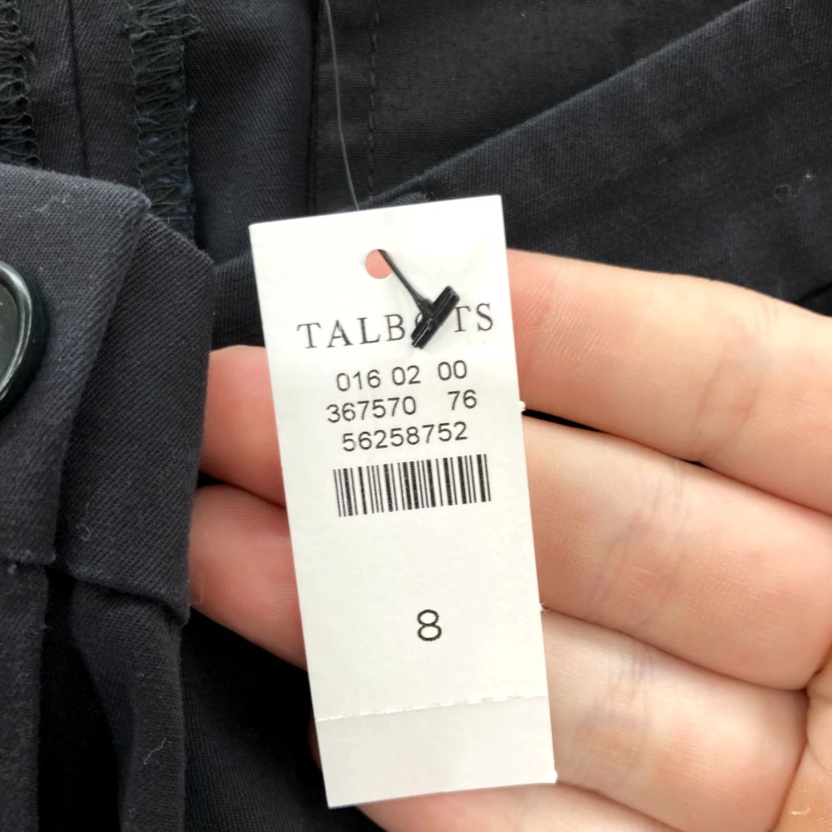 Talbots Talbots Skimmer Pants Women's 8 Black Stretch Fabric Slim Leg Cropped Regular Inseam 22 Size 30" / US 8 / IT 44 - 5 Thumbnail