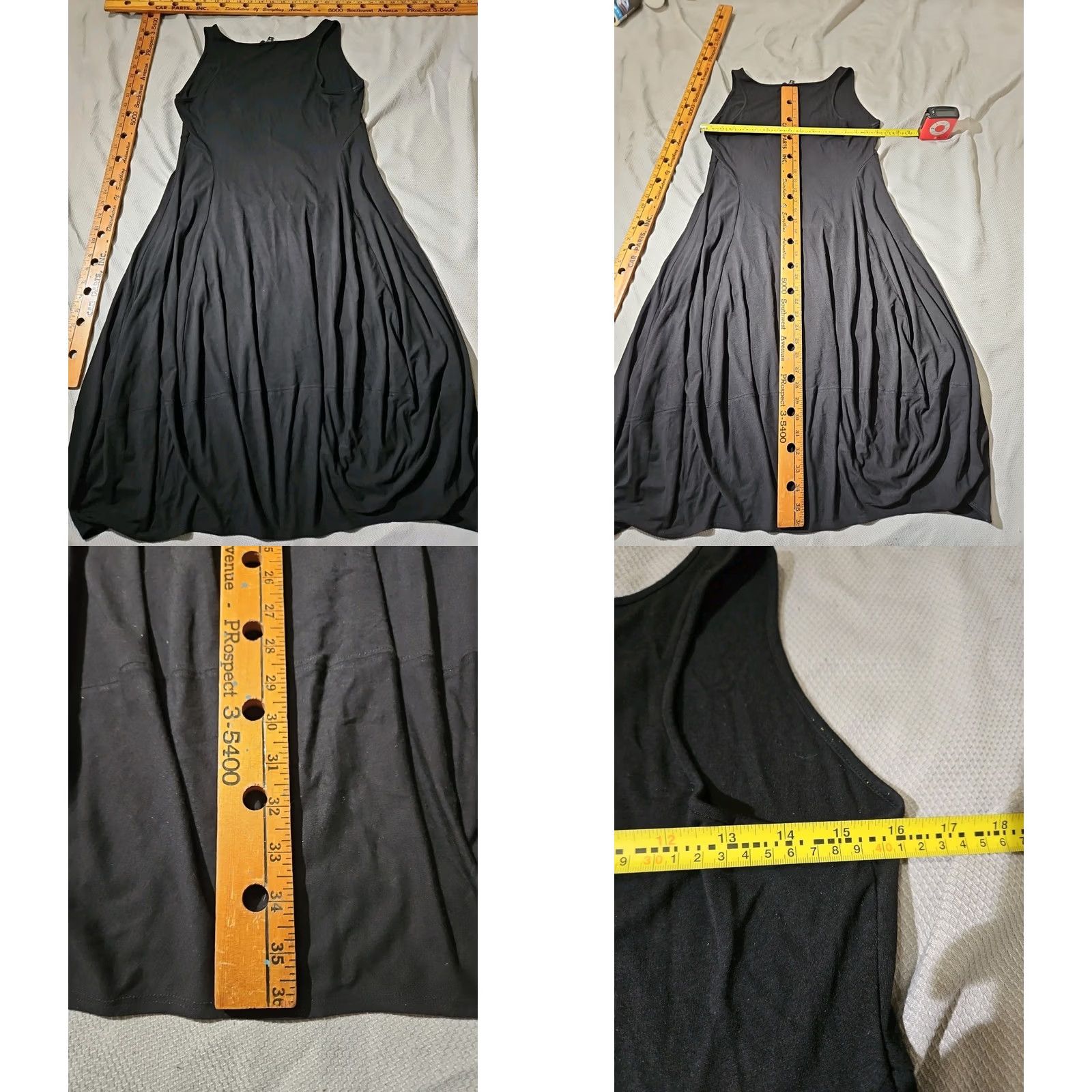 Eileen Fisher Eileen Fisher Dress Womens Medium Black Slip Midi Quiet Luxury Whimsigoth Dress Slips Solid Knit Rayon Modern 2000s Size M / US 6-8 / IT 42-44 - 8 Thumbnail
