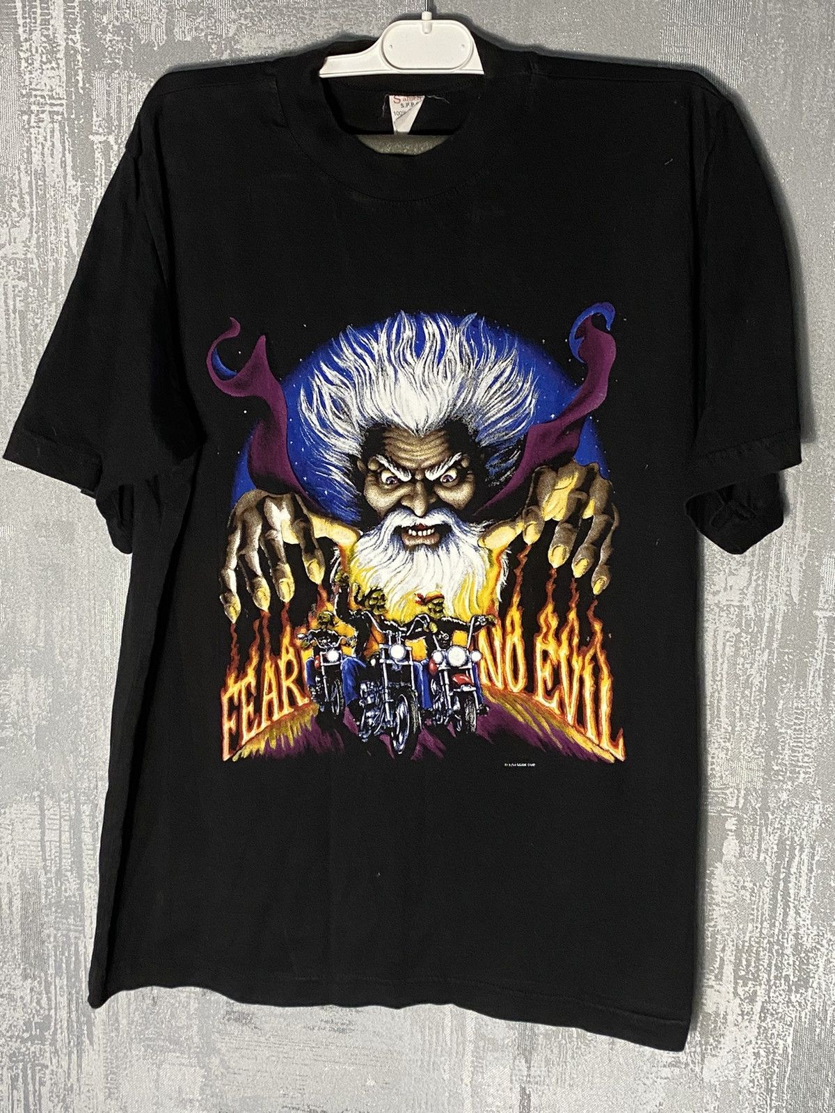Other Vintage Fear No Evil Harley Davidson T-shirt Born Wild Size US XL / EU 56 / 4 - 1 Thumbnail