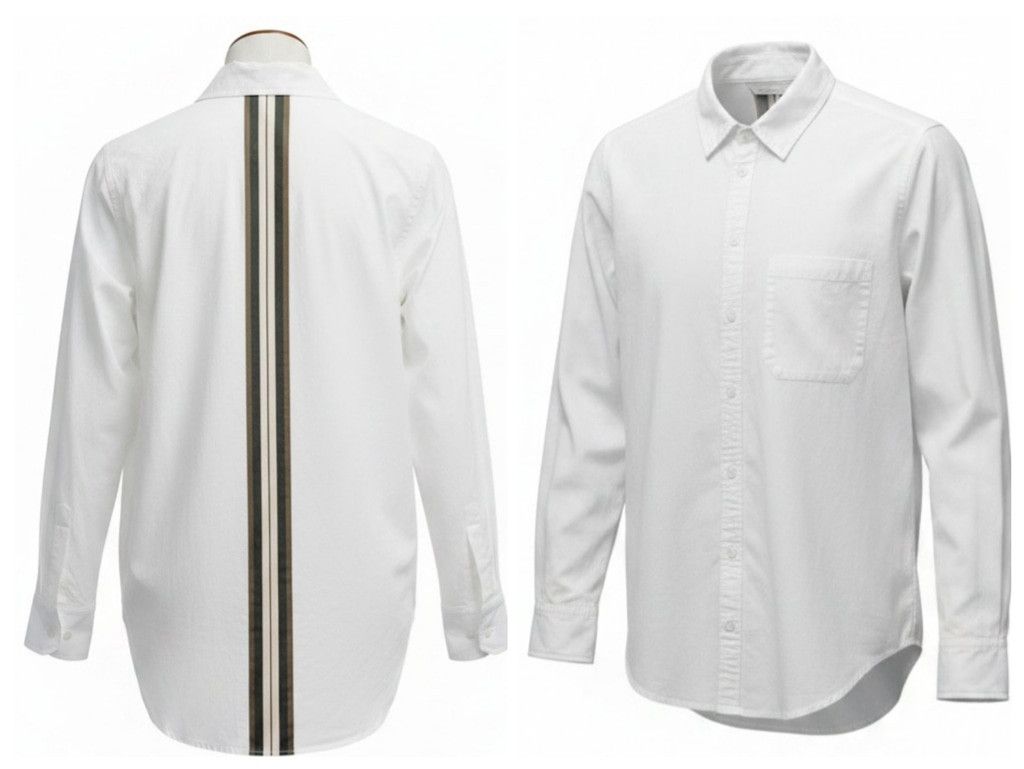 Athleta ATHLETA Marinwood White Button Up Back Stripe Long Size XS / US 0-2 / IT 36-38 - 1 Thumbnail