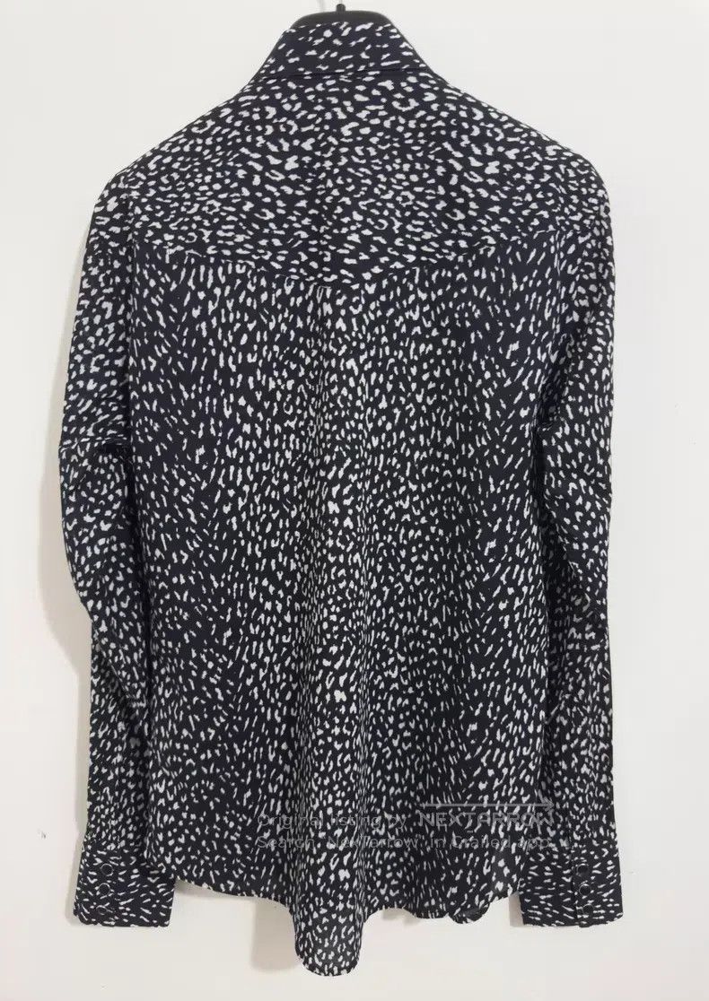 Saint Laurent Paris Saint Laurent Paris Cotton black and white cat-eye button Size XS / US 0-2 / IT 36-38 - 2 Thumbnail