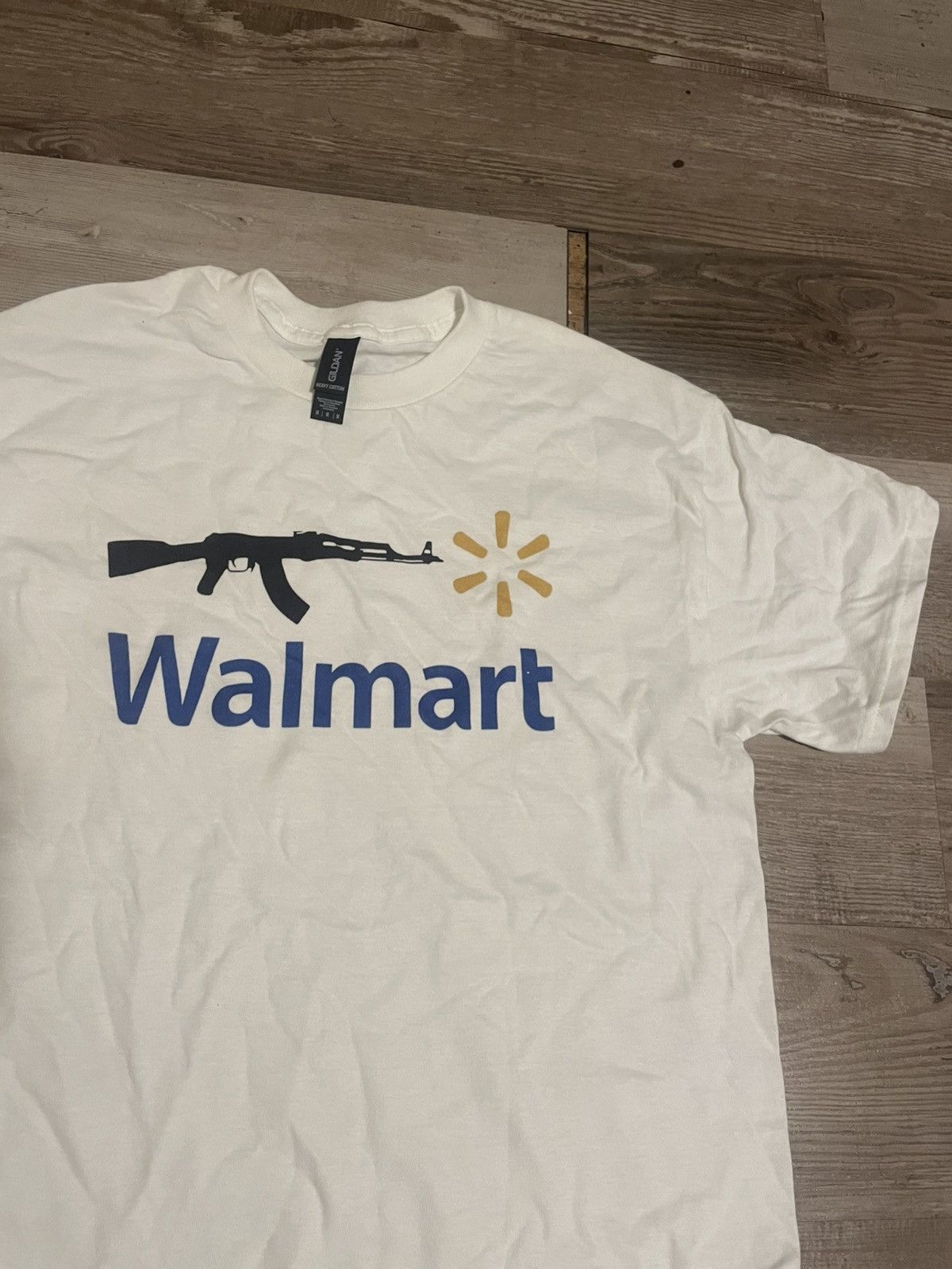 Homemade White Walmart tee with ak Size US S / EU 44-46 / 1 - 2 Thumbnail