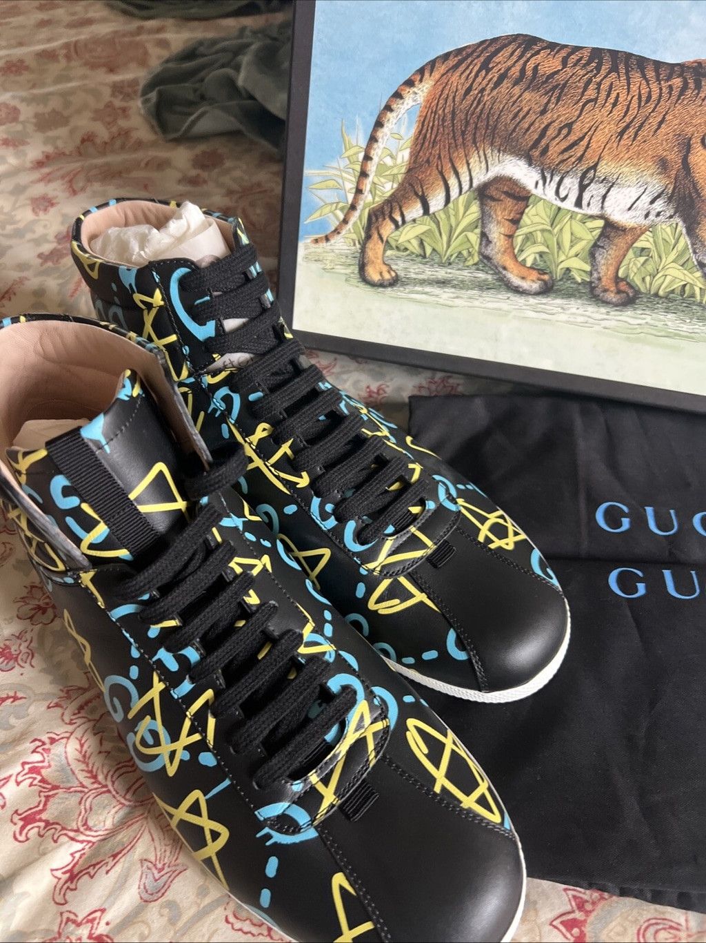 Gucci Gucci Ghost High Top Sneakers Apollo Limited Edition 9 Men Size US 9 / EU 42 - 5 Thumbnail