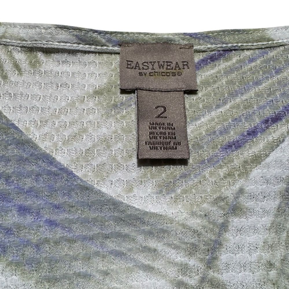 Chicos Chico's Easywear Watercolor Brush 3/4 Sleeve Tunic Size 2 U Size L / US 10 / IT 46 - 7 Thumbnail