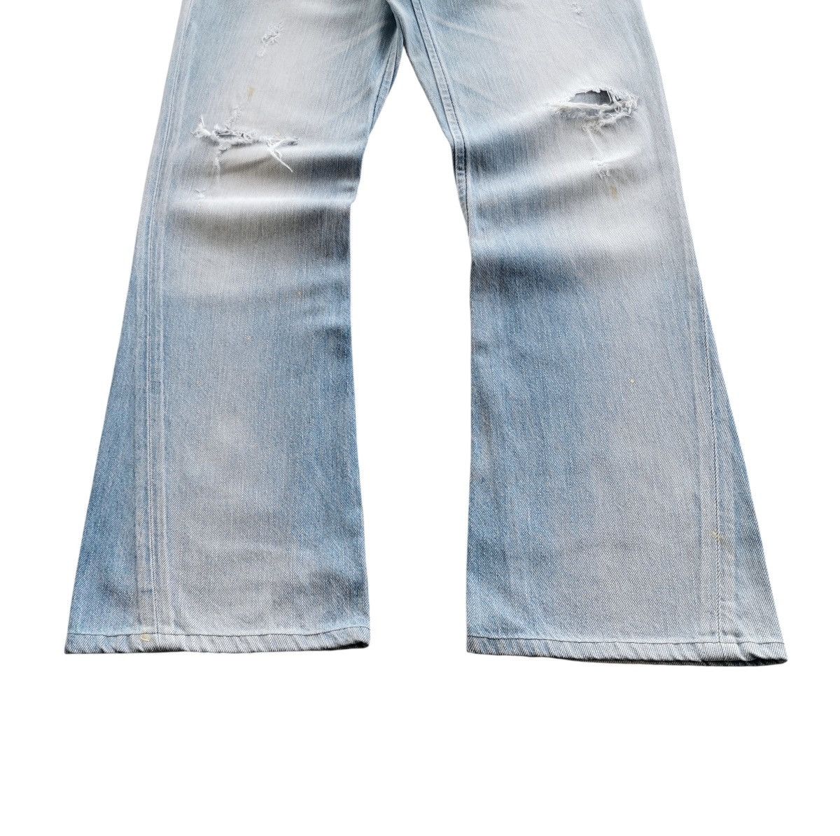 Edwin EDEdwin Blue Trip Distressed Flared Twisted Jeans Light Blue Size US 33 - 7 Thumbnail