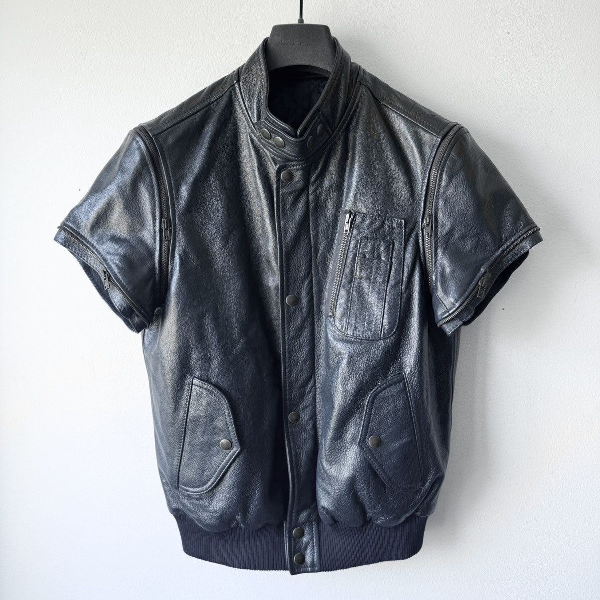 Maison Margiela SS2007 Martin Margiela Multi-Zip Bomber Leather Jacket Size US M / EU 48-50 / 2 - 12 Thumbnail