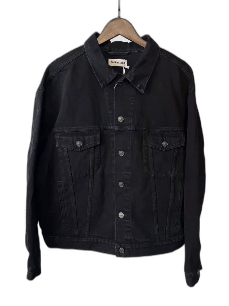 Balenciaga Balenciaga Water-Washed Denim Jacket with Logo-yf Size US M / EU 48-50 / 2 - 1 Thumbnail