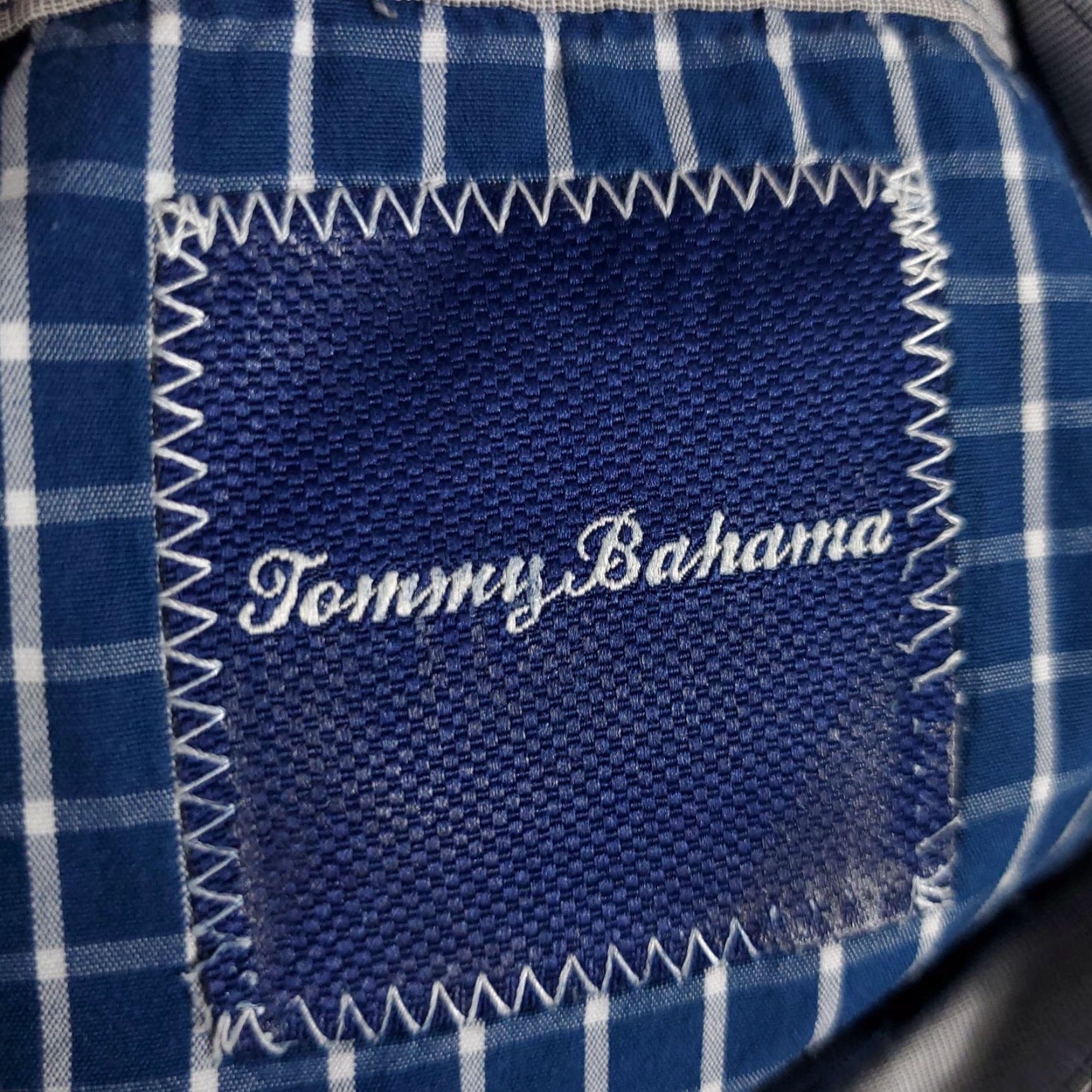Tommy Bahama Tommy Bahama Shirt Mens Large Blue Check Cotton Button-Up Long Sleeve Size US L / EU 52-54 / 3 - 7 Thumbnail