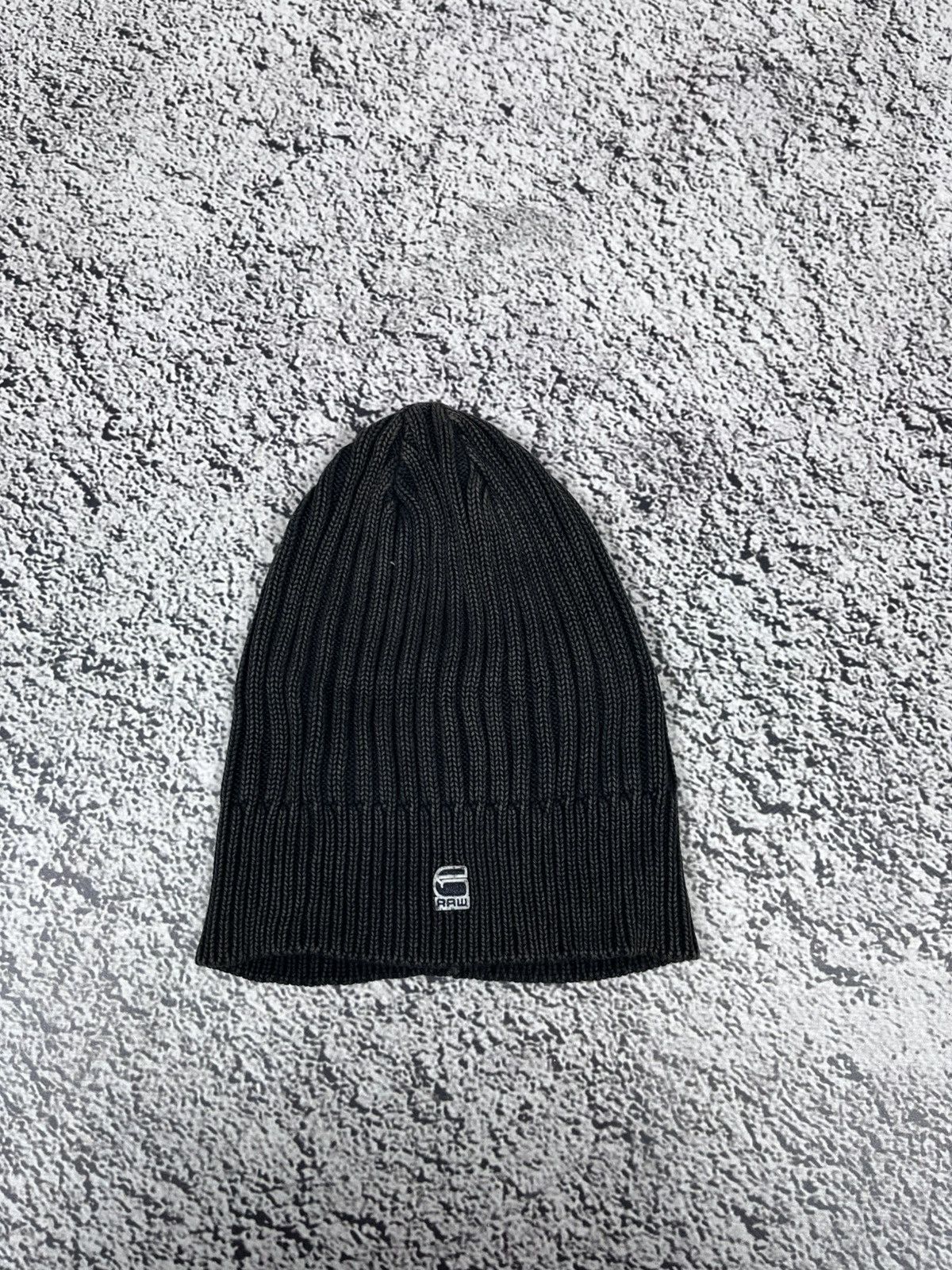 G-Star Vintage Y2K G Star ribbed faded avantgarde logo beanie hat Size ONE SIZE - 1 Thumbnail
