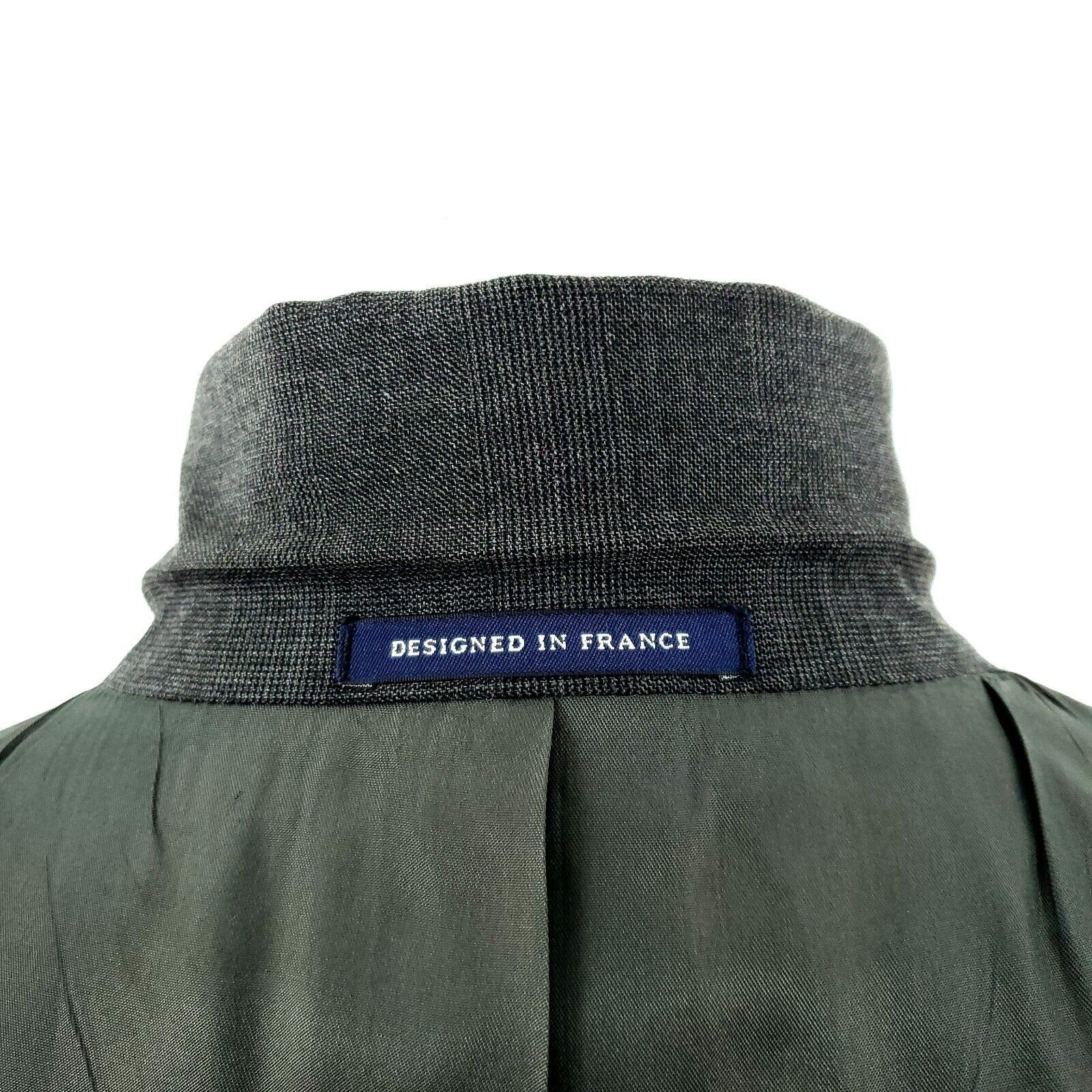 Loro Piana Loro Piana Daniel Cremieux Wool 2 Button Blazer 46L Gray Pla Size 46L - 11 Thumbnail