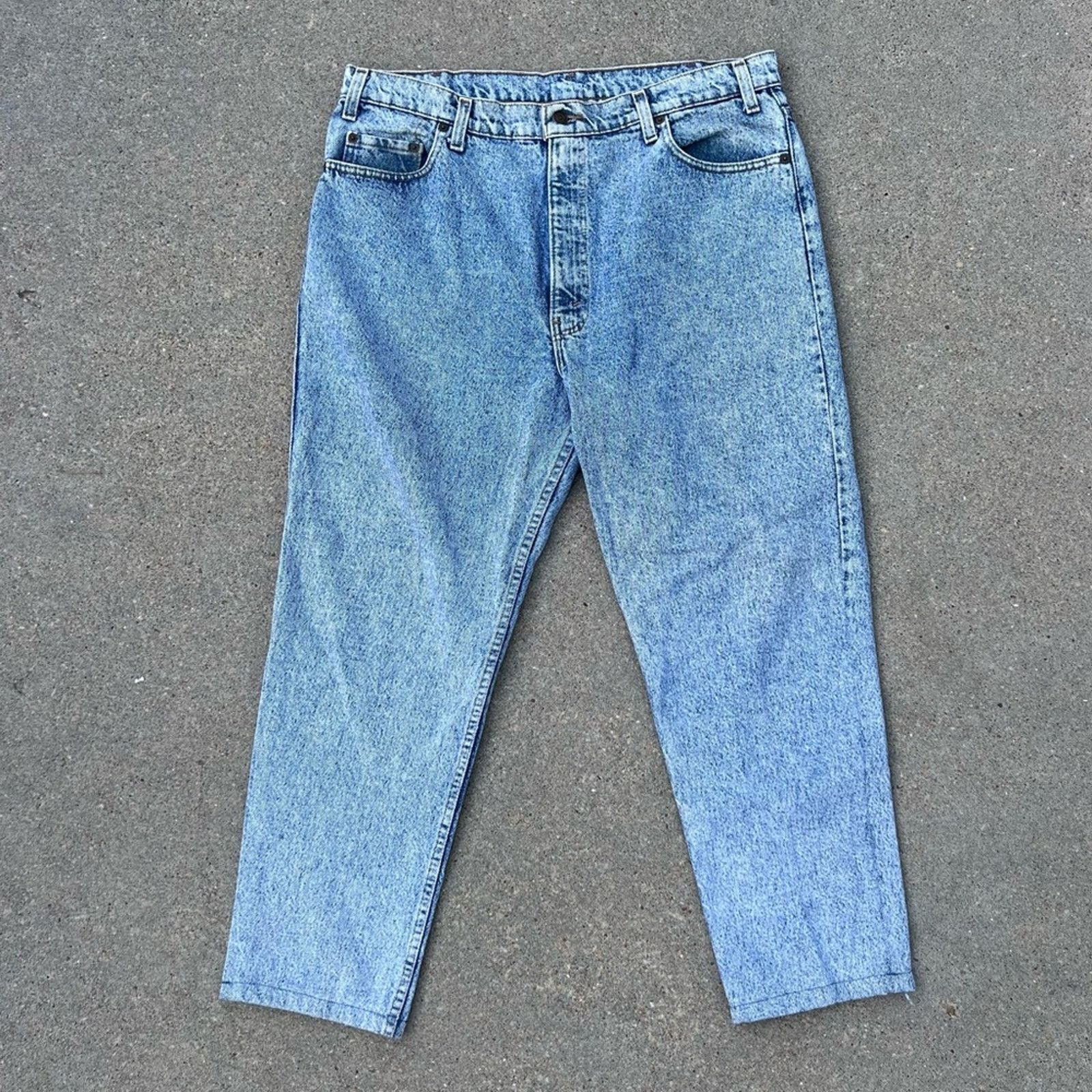 image of Levis Vintage 90's Levi’S 540 Relaxed Fit Dad Jeans 40X28 Acid Wash in Blue, Men's