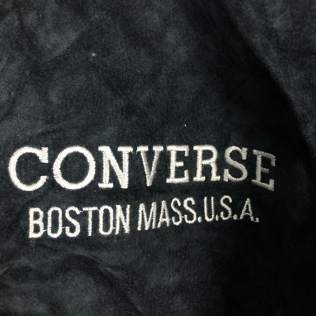 Converse 🔥90’s VTG LEATHER BOMBER JACKET CONVERSE ALL STAR BOSTON Size US L / EU 52-54 / 3 - 14 Thumbnail