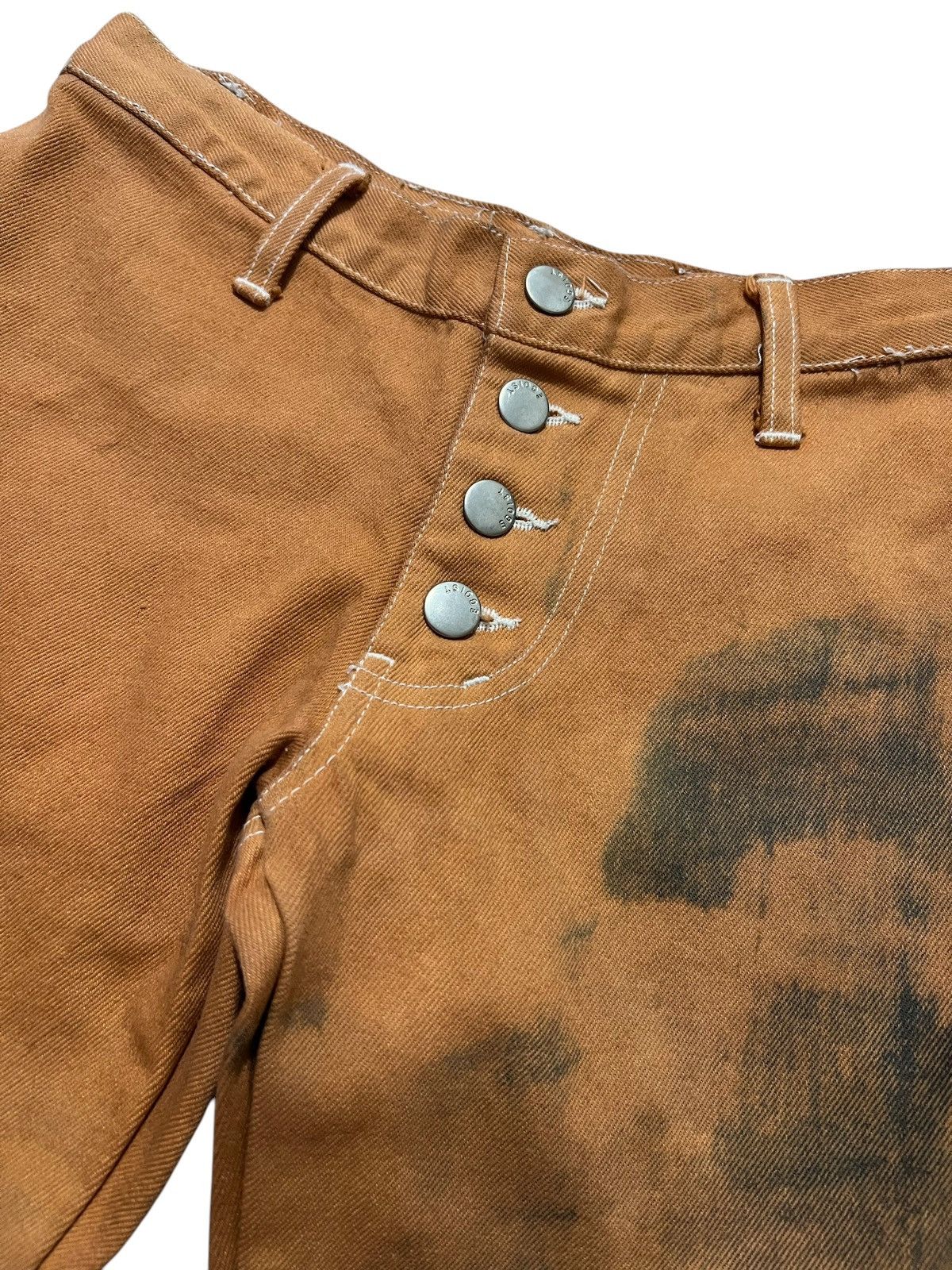 If Six Was Nine × Japanese Brand × Le Grande Bleu (L.G.B.) Egoist mud super flared denim pants Size US 27 - 5 Thumbnail