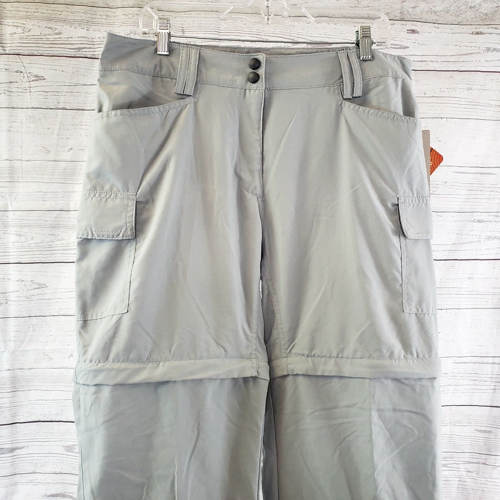 Vintage Triple Nickel Womens Convertible Pants Sz Large Gray Mid Rise Pants Size 36" / US 14 / IT 50 - 2 Thumbnail