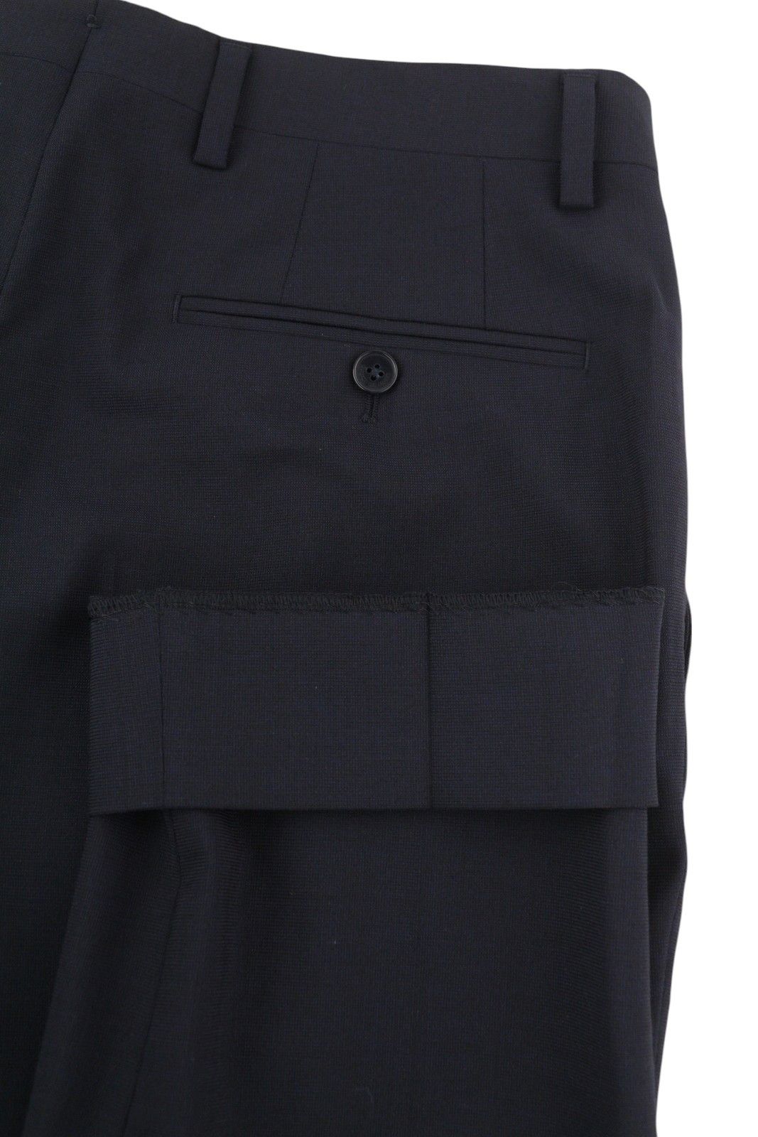 Tommy Hilfiger 48 Dark Blue THFlex Wool Blend Slim Fit Flat Trousers 85317 Size US 32 / EU 48 - 5 Thumbnail