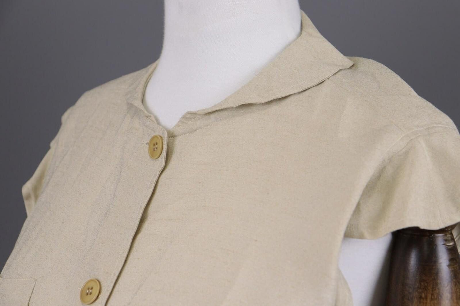 Giorgio Armani Giorgio Armani Vintage Beige Silk Blouse Shirt Size 44 / L Size M / US 6-8 / IT 42-44 - 9 Thumbnail