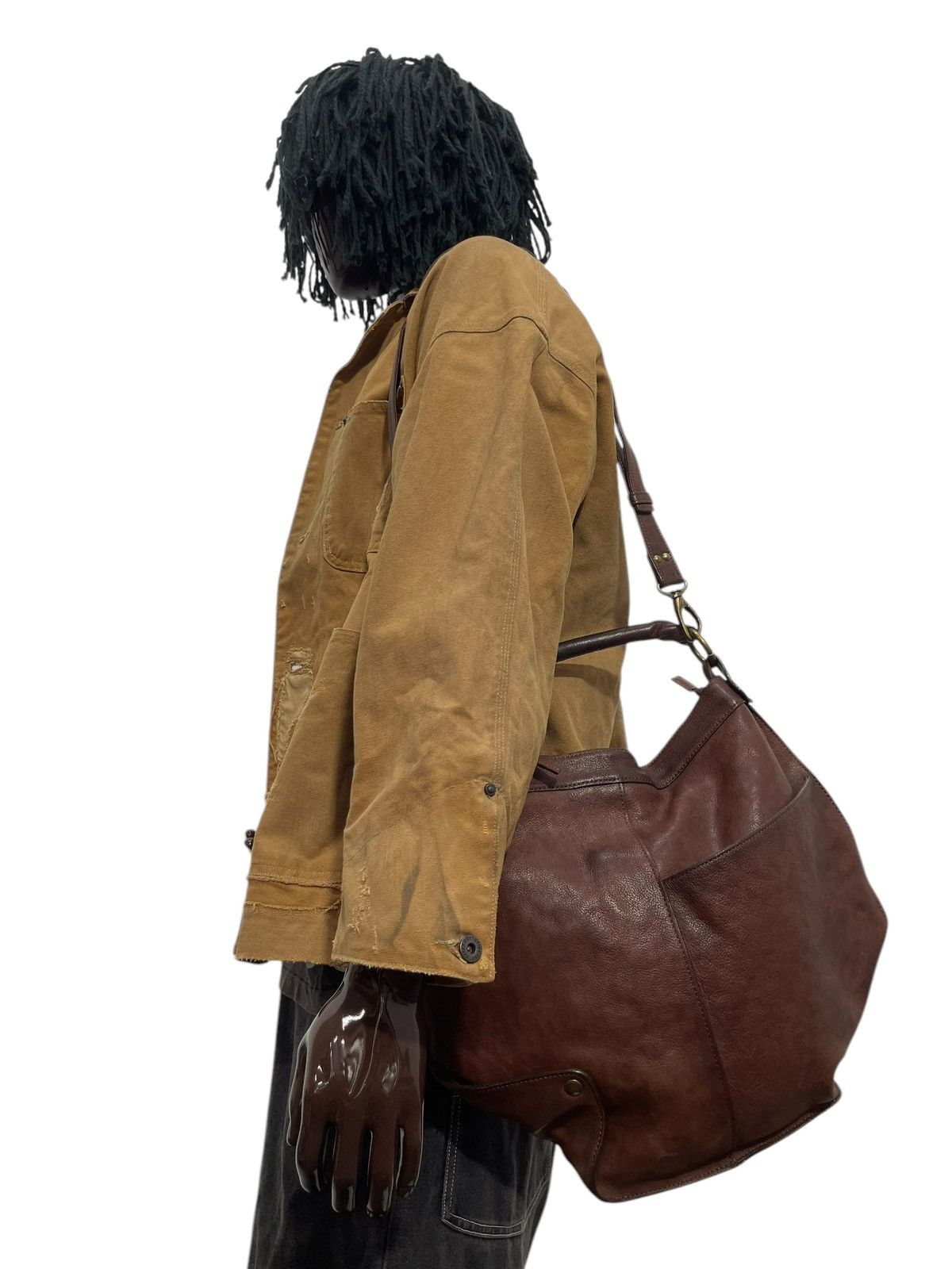 Leather Full Leather Patina Hungry Bum Shoulder Bag 1🟩7 Size ONE SIZE - 2 Thumbnail