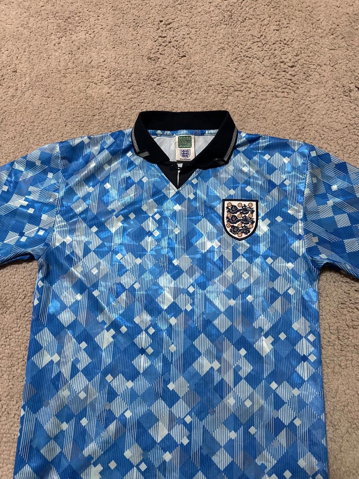 Other ENGLAND 1990 THIRD FOOTBALL SHIRT SOCCER JERSEY SCORE DRAW Size US M / EU 48-50 / 2 - 3 Thumbnail