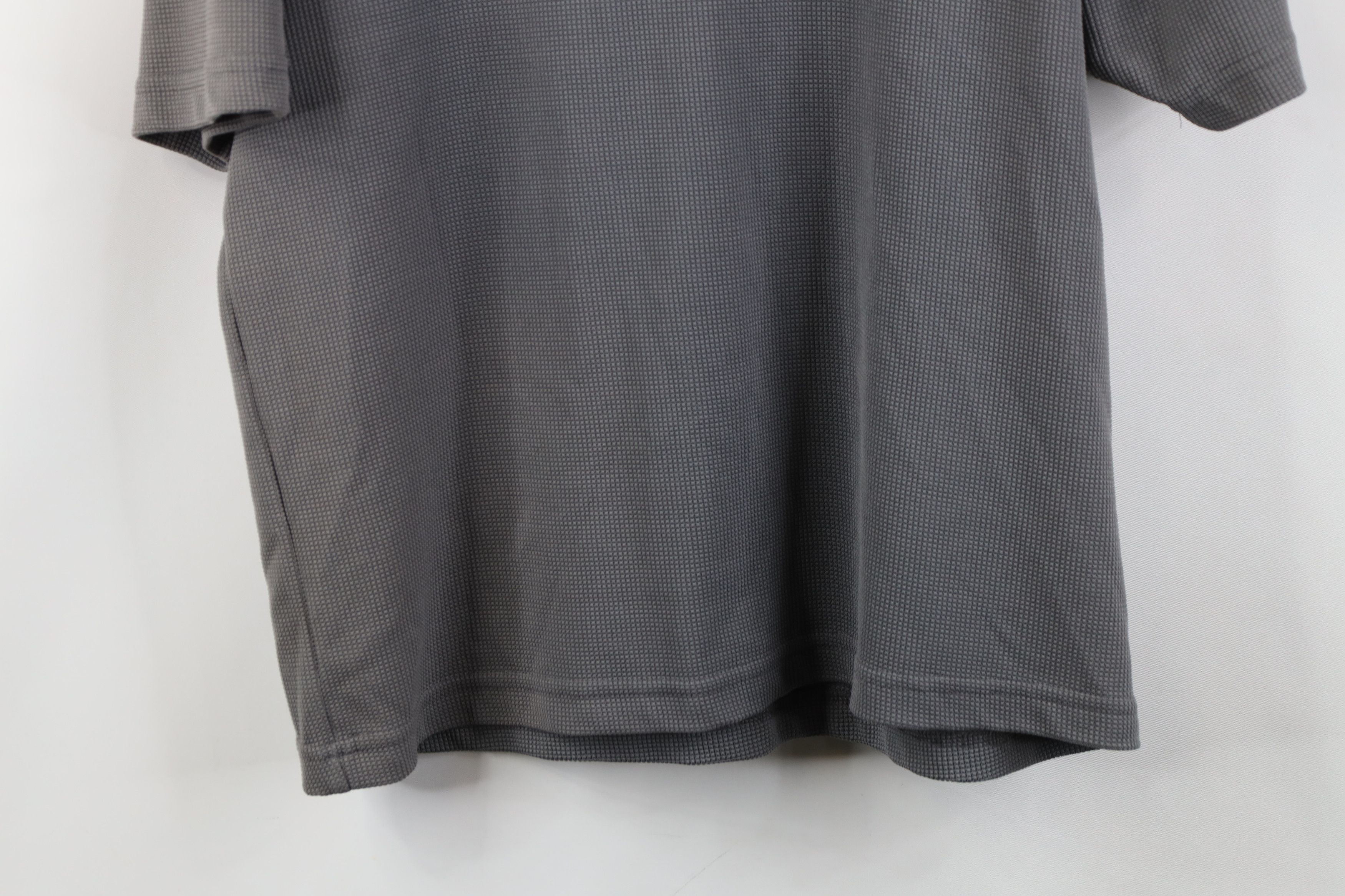 Vintage Vintage 90s Y2K Streetwear Thermal Waffle Knit T-Shirt Gray Size US L / EU 52-54 / 3 - 10 Thumbnail