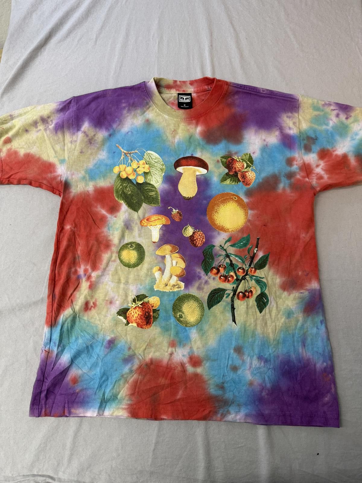 Designer Obey T-shirt Fruits & Mushrooms Tie-dye Tee - M Size US M / EU 48-50 / 2 - 1 Thumbnail