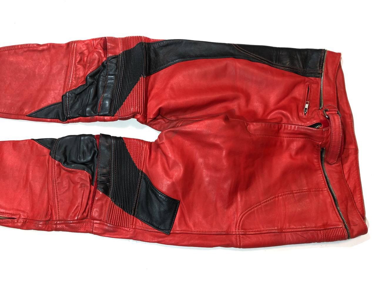 Genuine Leather Louis Vintage Leather Moto Biker Pants Size US 36 / EU 52 - 5 Thumbnail