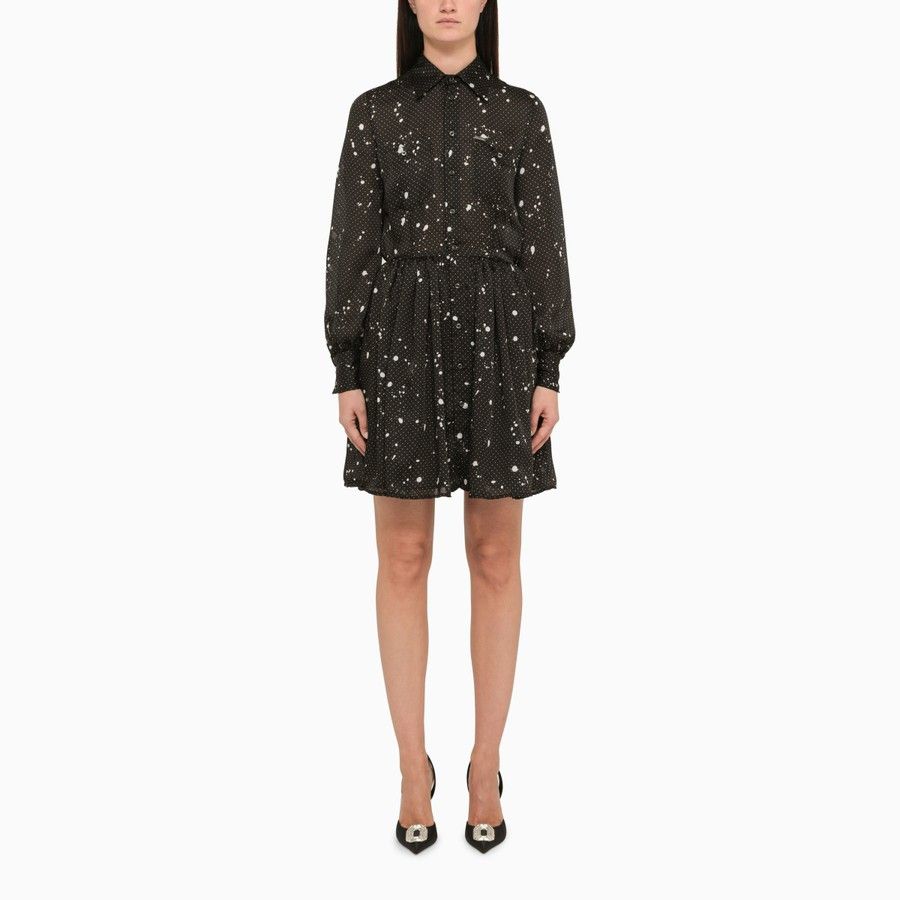 Dsquared2 o1d2blof0824 Short Chemisier Dress in Black Size M / US 6-8 / IT 42-44 - 1 Thumbnail