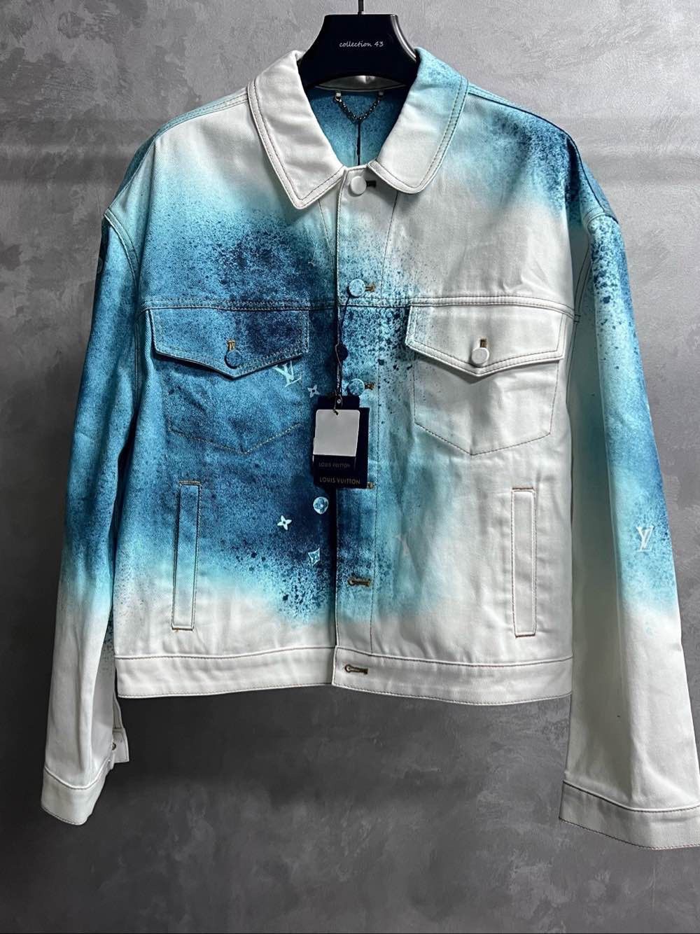 Louis Vuitton Louis Vuitton Spray Effect Denim Jacket Size 52 Size US L / EU 52-54 / 3 - 1 Thumbnail