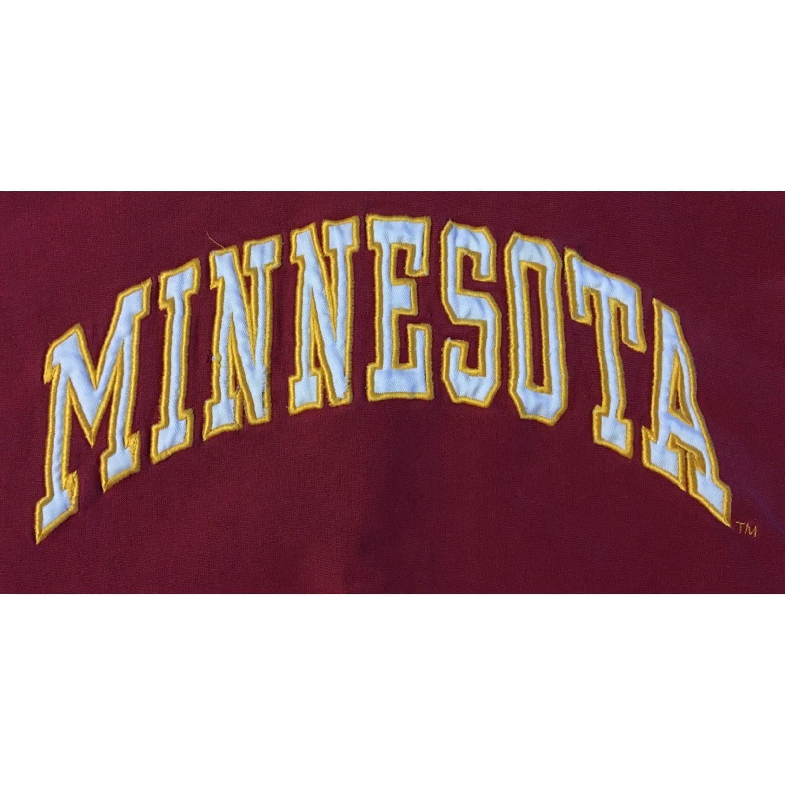 Vintage VINTAGE University Of Minnesota Hoodie L Red 90s Grunge Reversible Weave Sweatshirt School Track Pullover Mens Size US L / EU 52-54 / 3 - 2 Thumbnail