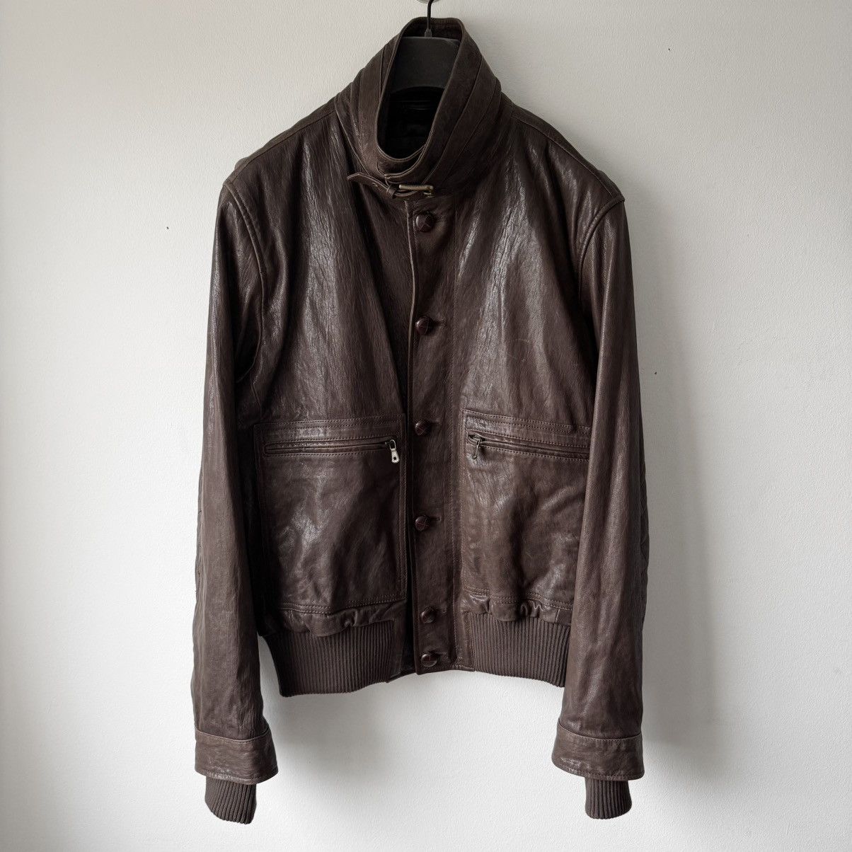 Dolce & Gabbana Dolce & Gabbana FW2005 Double Layered Bomber Leather Jacket Size US L / EU 52-54 / 3 - 4 Thumbnail