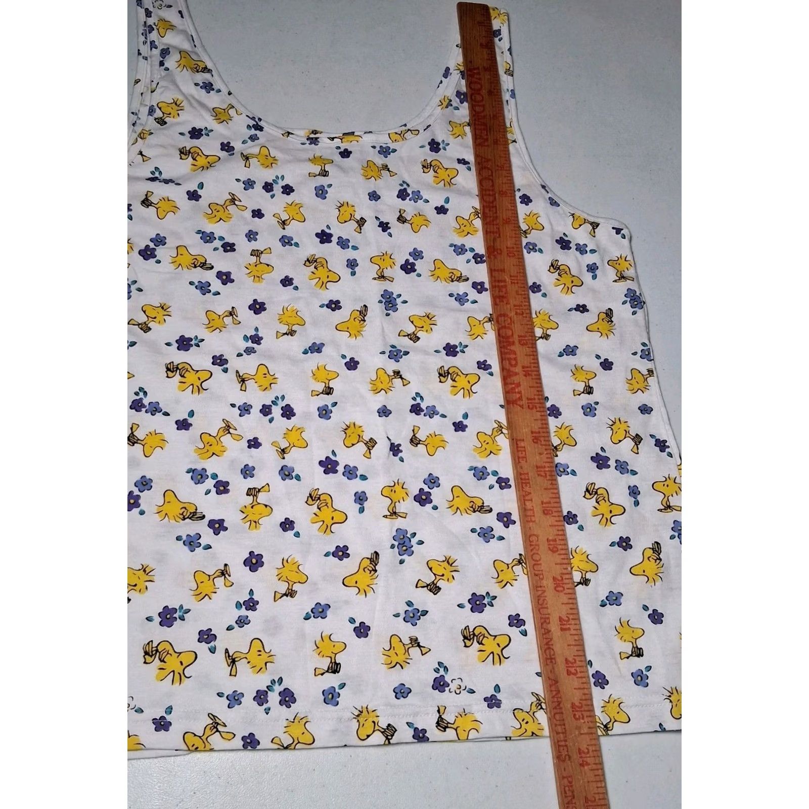 Peanuts VINTAGE Peanuts Snoopy Woodstock Tank Top Women M Purple Flowers Undershirt Size M / US 6-8 / IT 42-44 - 5 Thumbnail