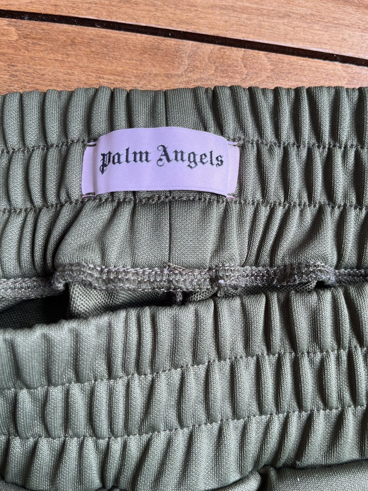 Palm Angels Palm Angels Classic Track Pants Green Military / White Size US 34 / EU 50 - 3 Thumbnail