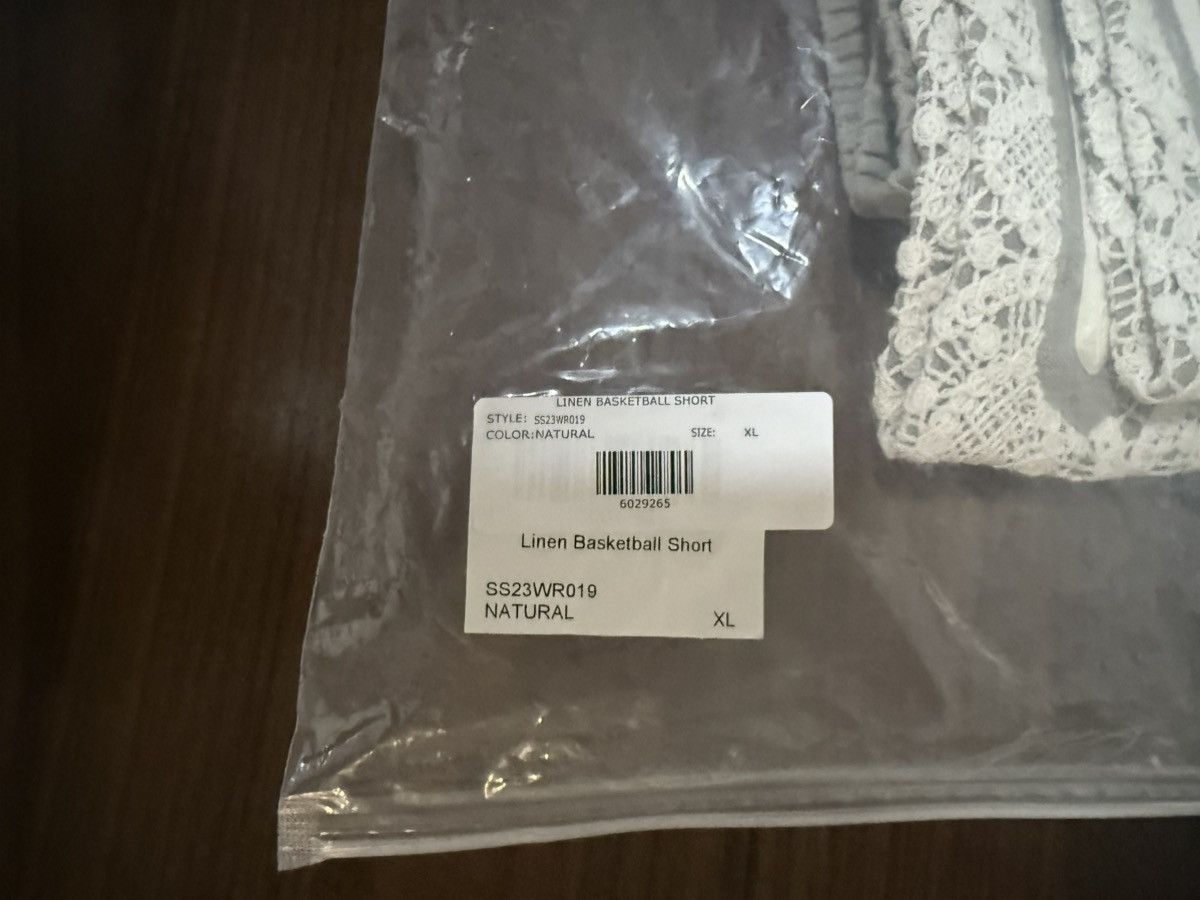 Aime Leon Dore Aime Leon Dore Lace Linen Basketball Short Bone White XL Size US 36 / EU 52 - 11 Thumbnail