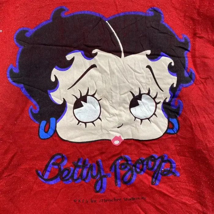 Vintage Vtg 90’ BETTY BOOP CARTOON Comic Strip Red Sweatshirt Sweate Size XL / US 12-14 / IT 48-50 - 3 Thumbnail