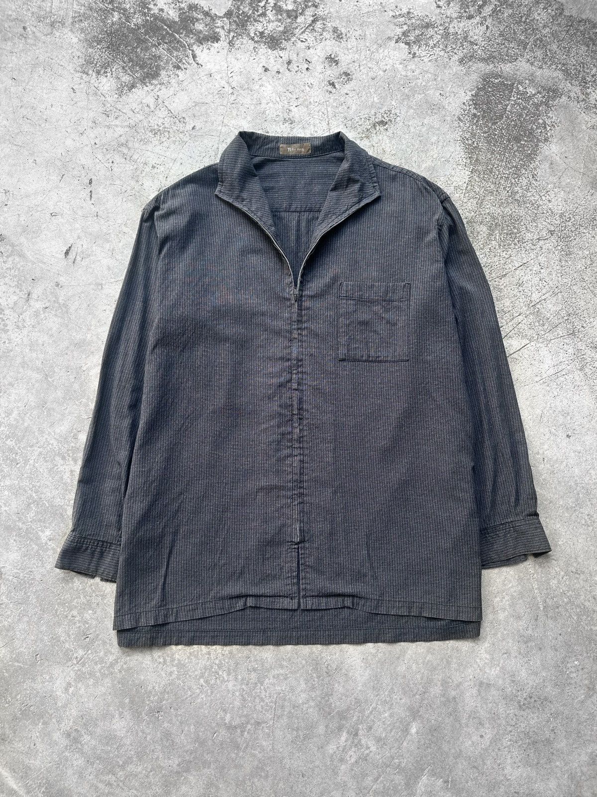 Yohji Yamamoto Vintage Rayon Checked Zip Jacket Size US L / EU 52-54 / 3 - 2 Thumbnail