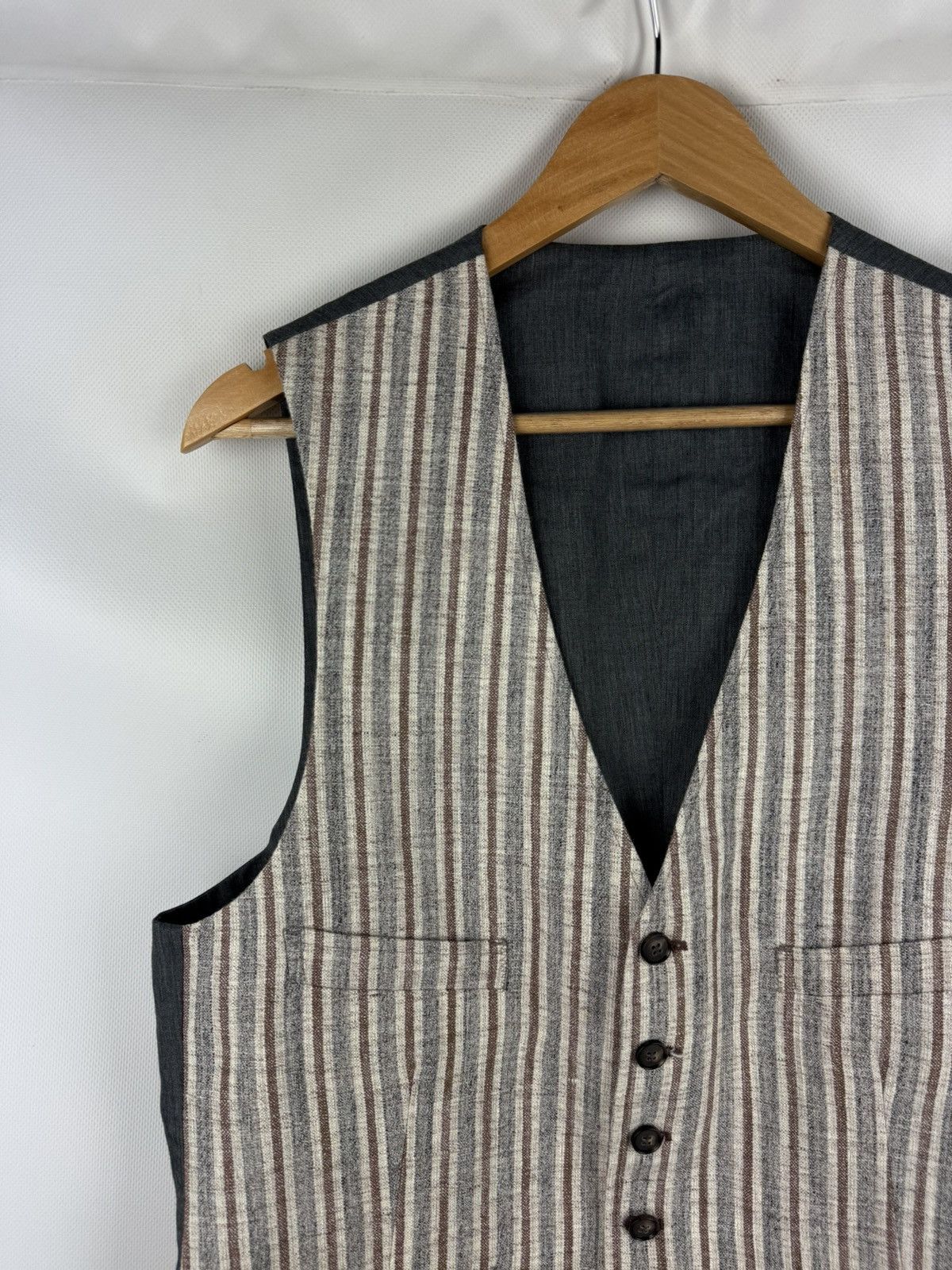 Suitsupply Suitsupply Amsterdam Silk Linen Sleeveless Vest Waistcoat Size 40R - 4 Thumbnail