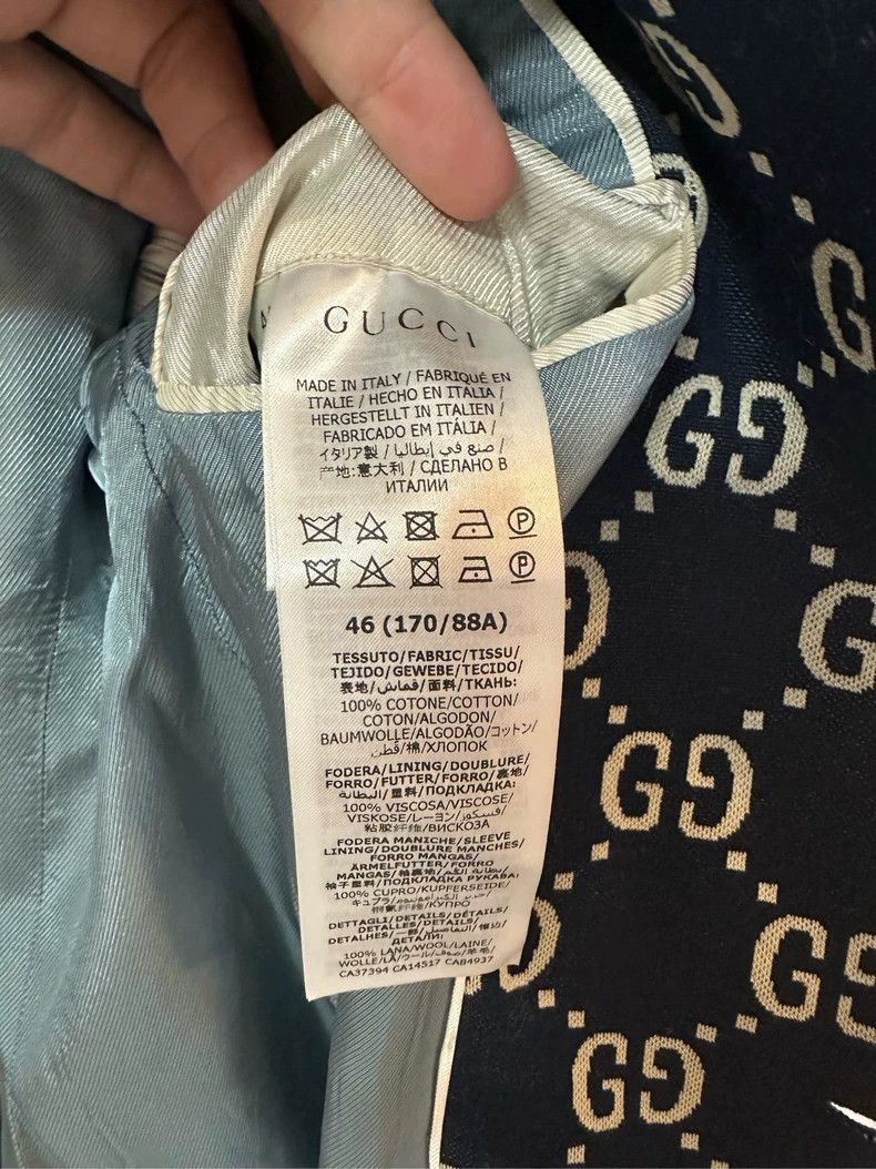 Gucci Gucci Blue GG full-print logo suit 2501-Nextarrow Size 46R - 3 Thumbnail