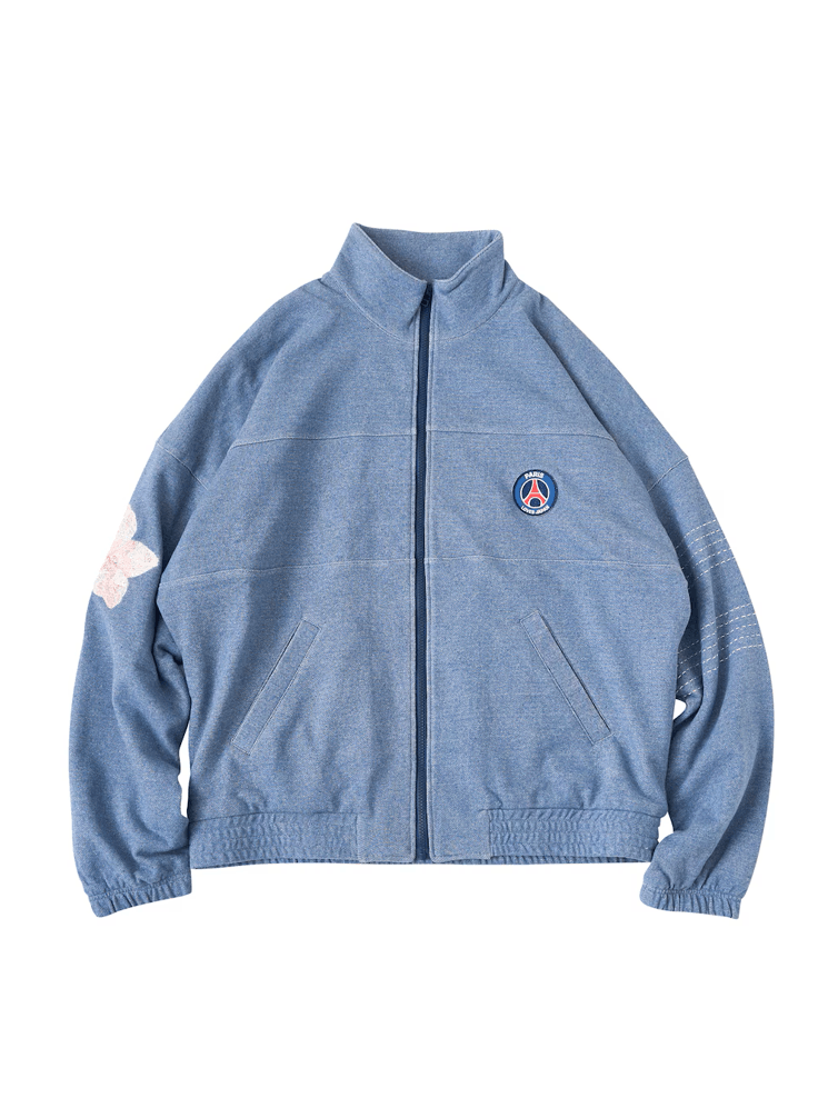 Japanese Brand PSG Loves Japan x Poggy Zip Through Jacket - Grey - Unisex Size US L / EU 52-54 / 3 - 1 Thumbnail