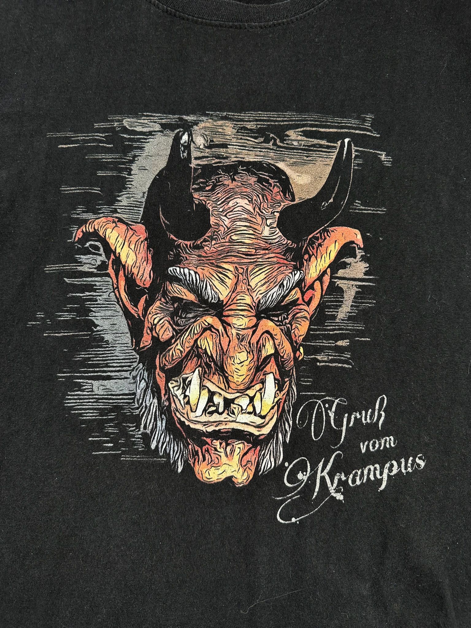 Band Tees VINTAGE Y2K DEVIL CREEPY HORROR FACE VAMPIRE OPIUM BAND ROCK Size US L / EU 52-54 / 3 - 4 Thumbnail