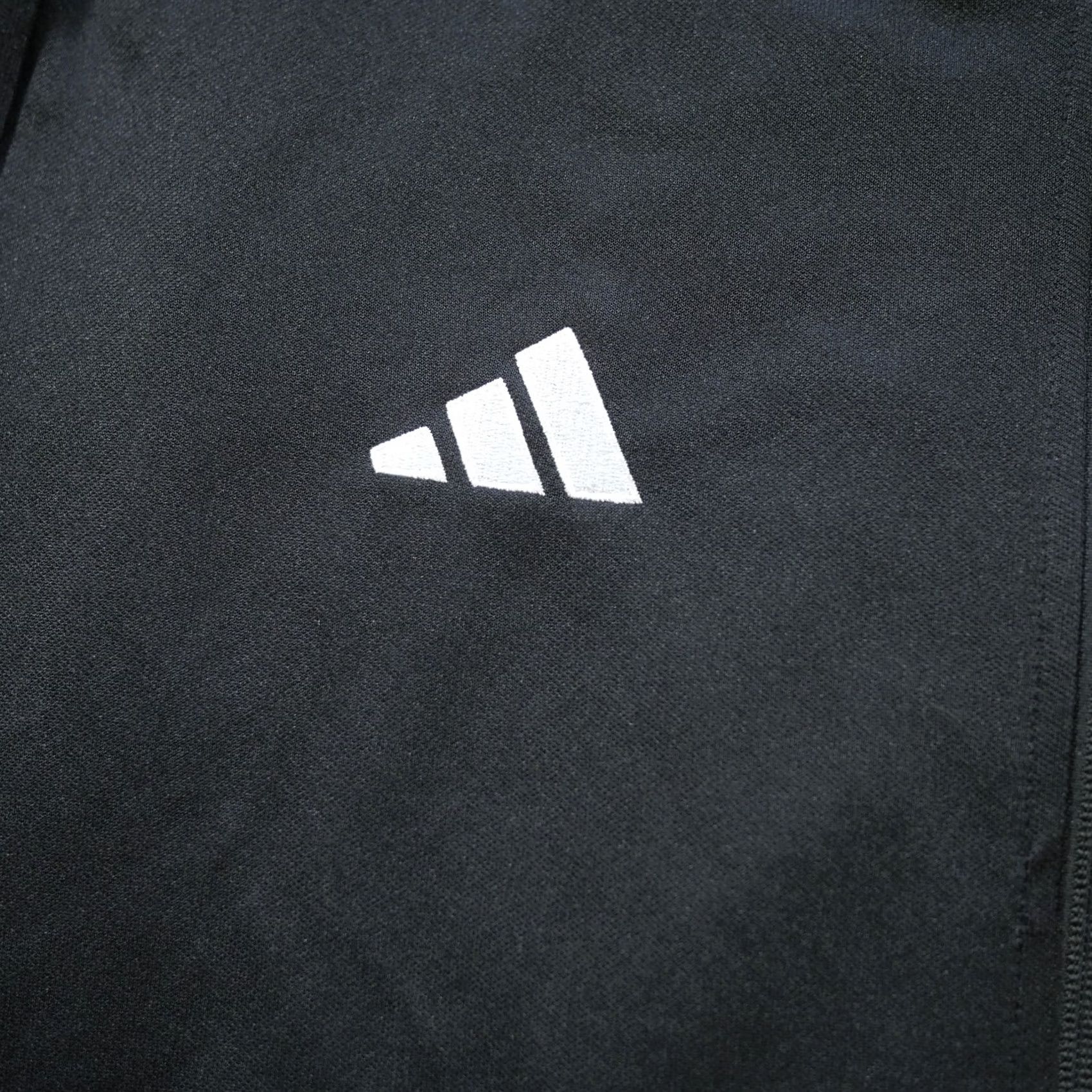 Adidas VINTAGE adidas Jacket Mens XL Black White Soccer Fifa World Cup Recycled Tracksuit Size 46R - 4 Thumbnail