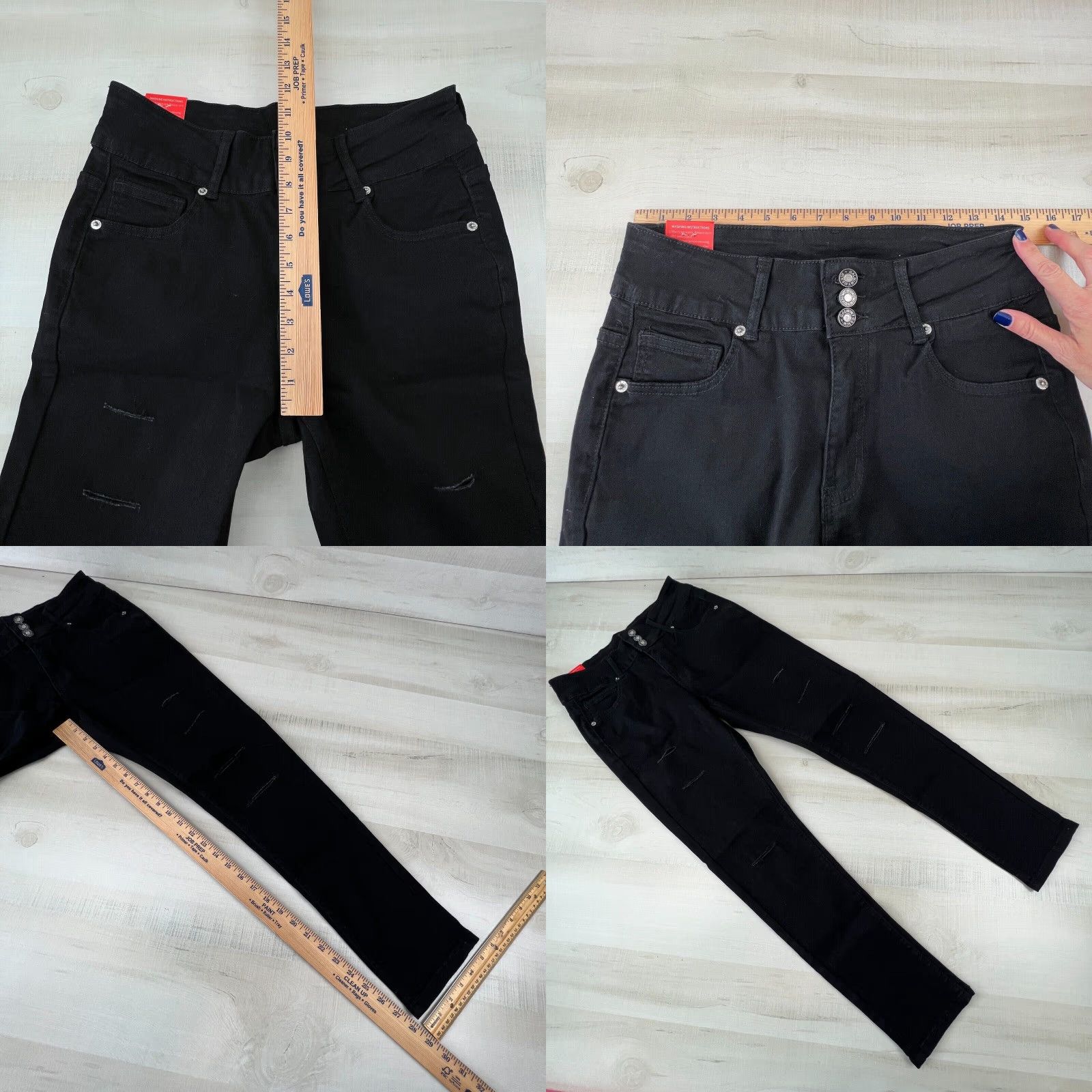Vintage Galmint Women's Black Skinny Jeans Size 8 Mid Rise Stretch Denim Casual Size 30" / US 8 / IT 44 - 8 Thumbnail