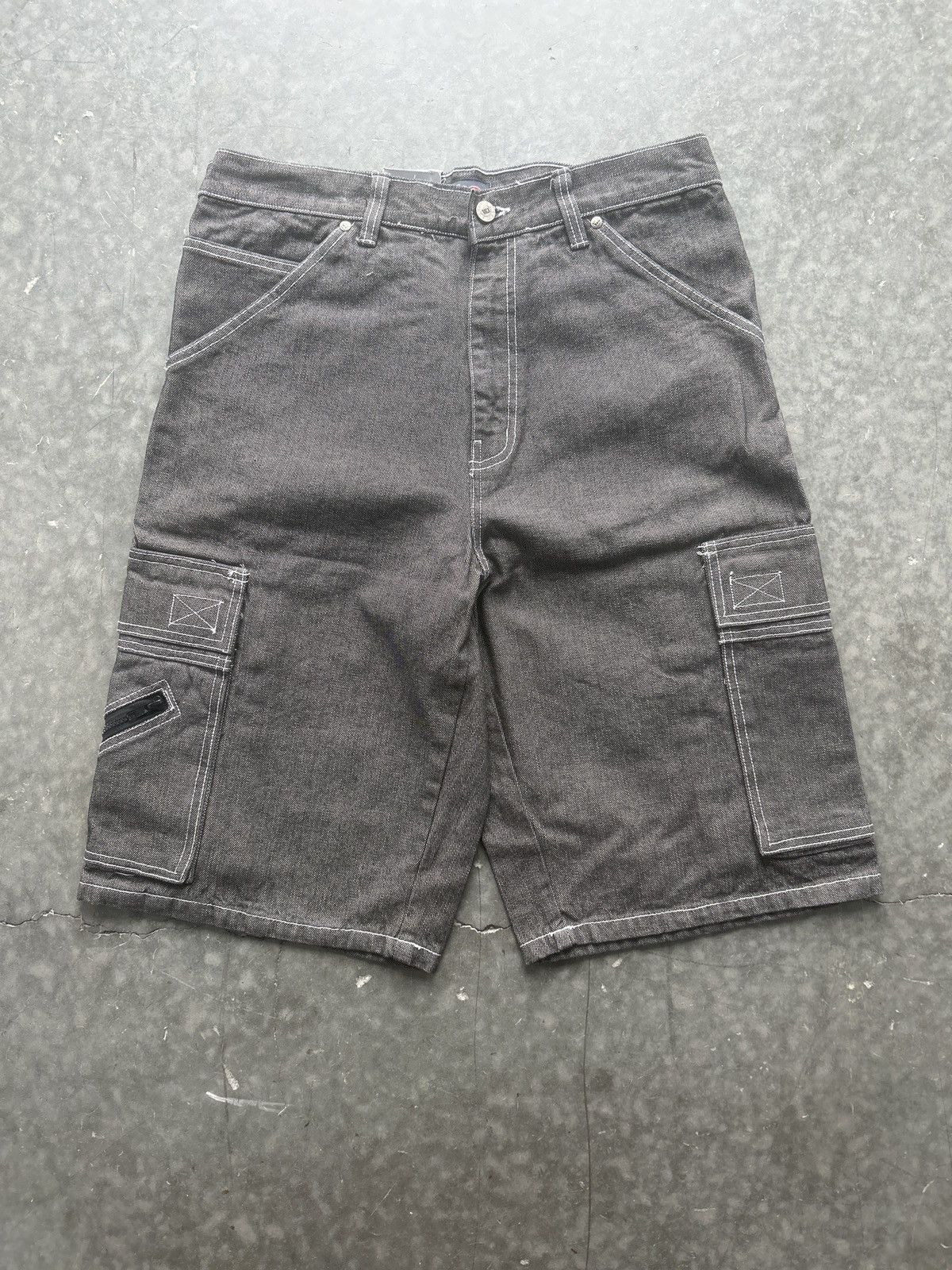 JNCO × Vintage BNWT Vintage Y2K Webs Denim Cargo Shorts Size US 34 / EU 50 - 1 Thumbnail