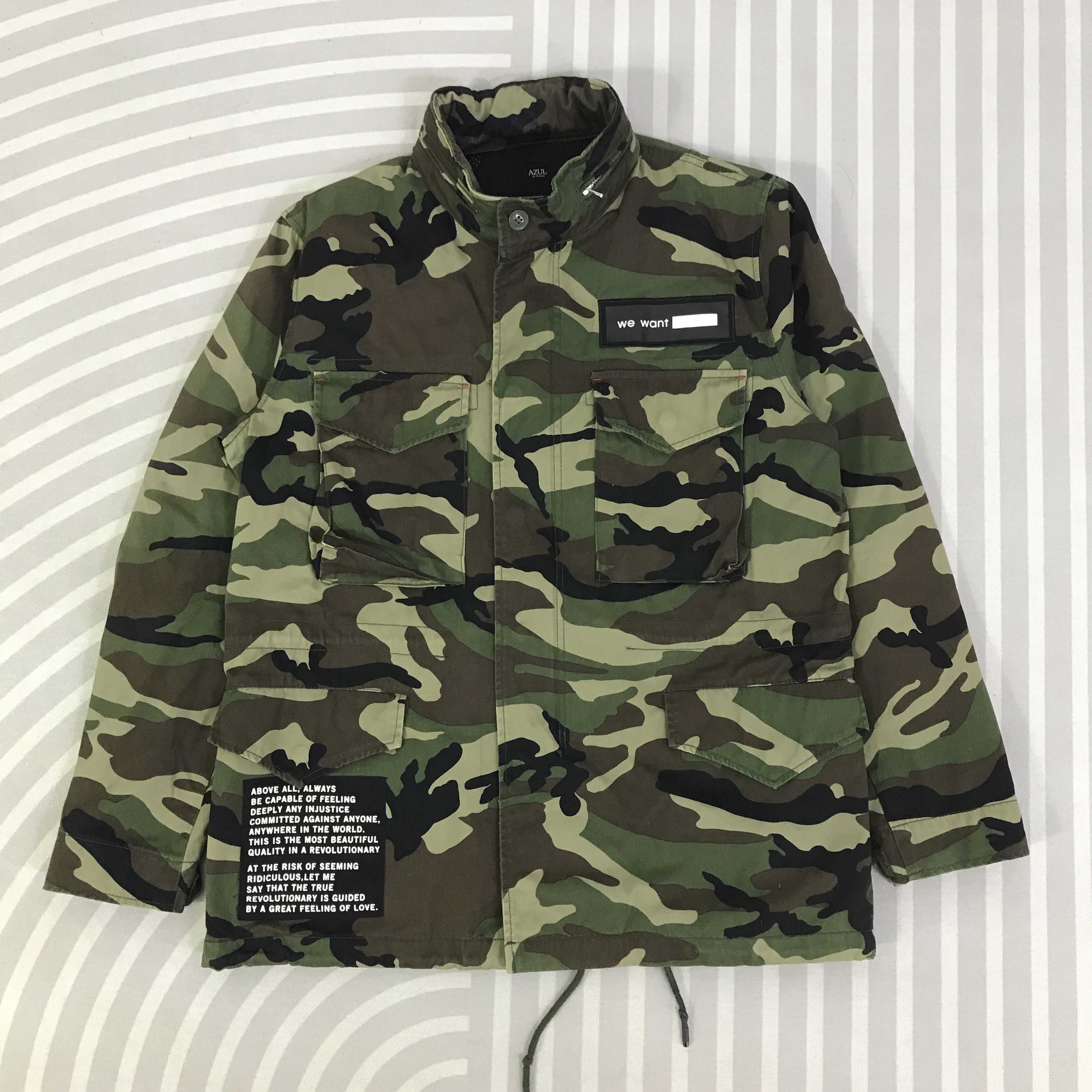 Japanese Brand Vintage Azul Camo M65 Design Jacket K115B14 Size US L / EU 52-54 / 3 - 1 Thumbnail