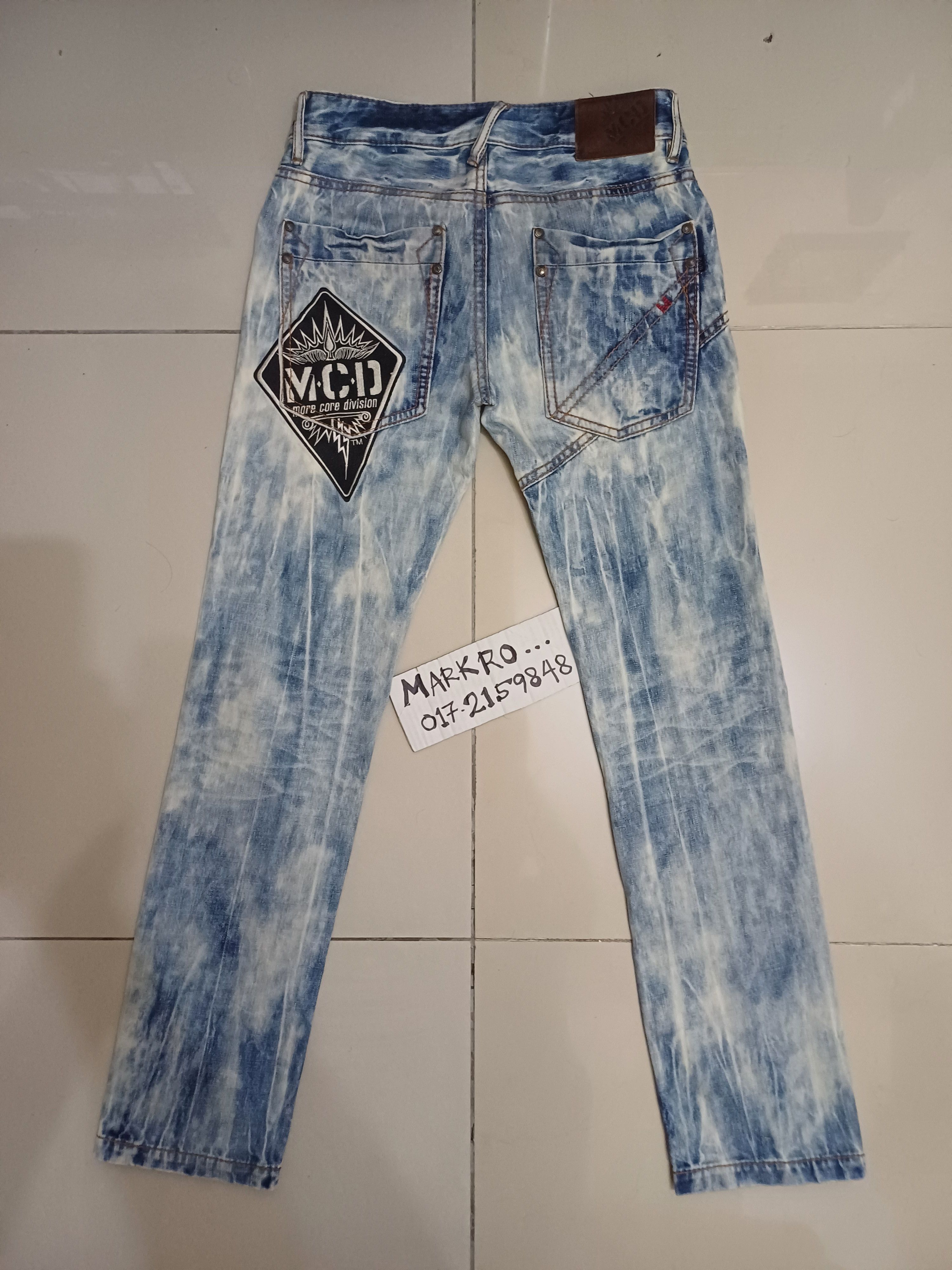 Seditionaries Crazy acid wash jeans Punk Goth Distressed MCD Jeans Size US 30 / EU 46 - 3 Thumbnail