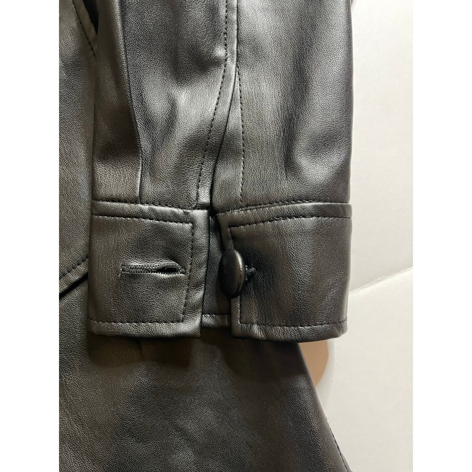 Zara ZARA Black Leather Jacket S Size S / US 4 / IT 40 - 5 Thumbnail