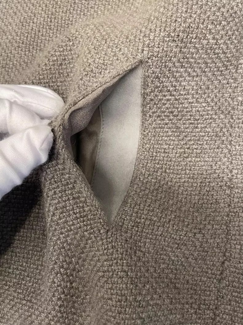 Loro Piana LORO PIANA Dark beige cashmere short sleeve dress Size S / US 4 / IT 40 - 9 Thumbnail