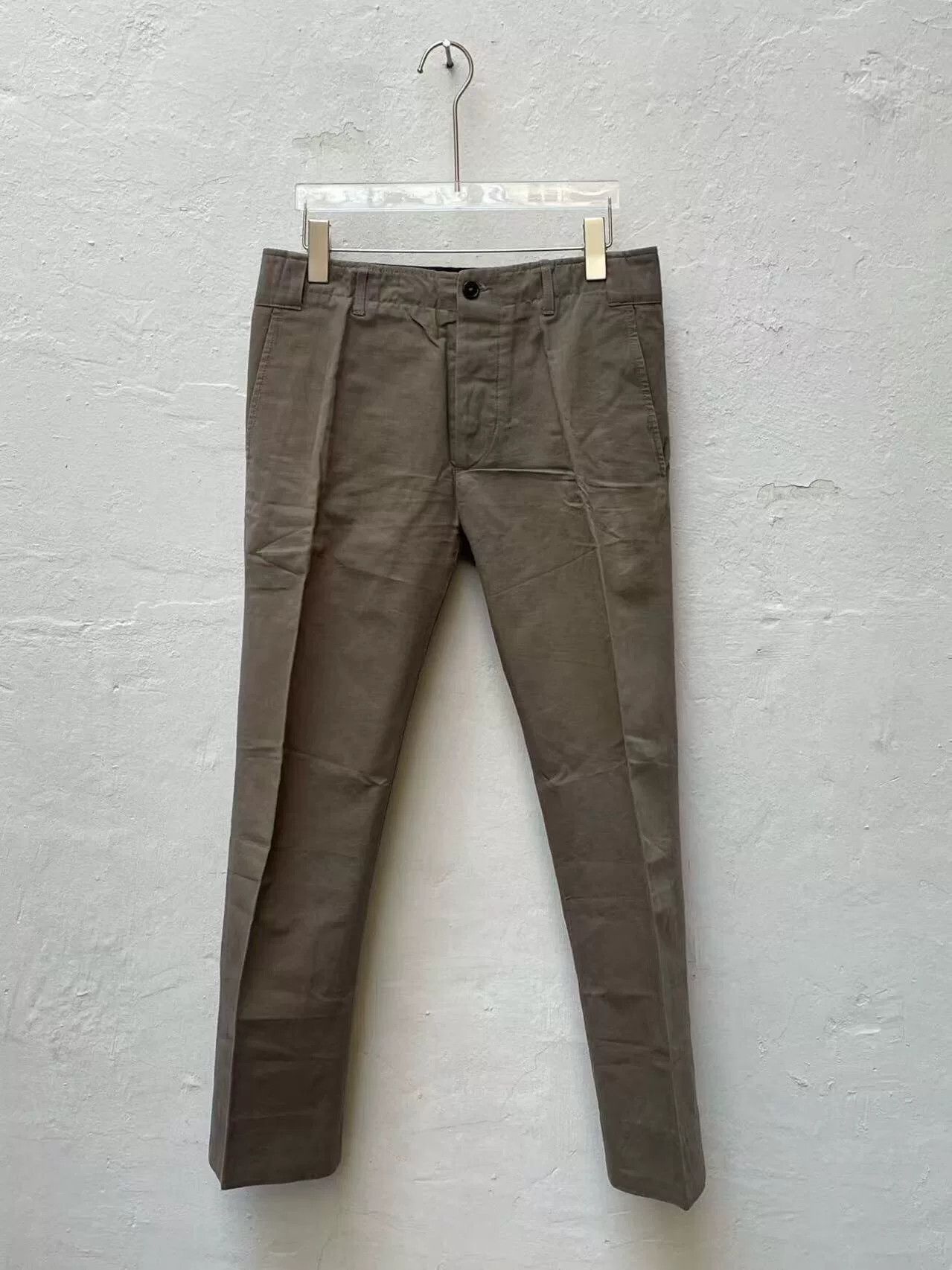 Ann Demeulemeester Cotton-Linen Trousers in Beige, Men’s (Size 32)