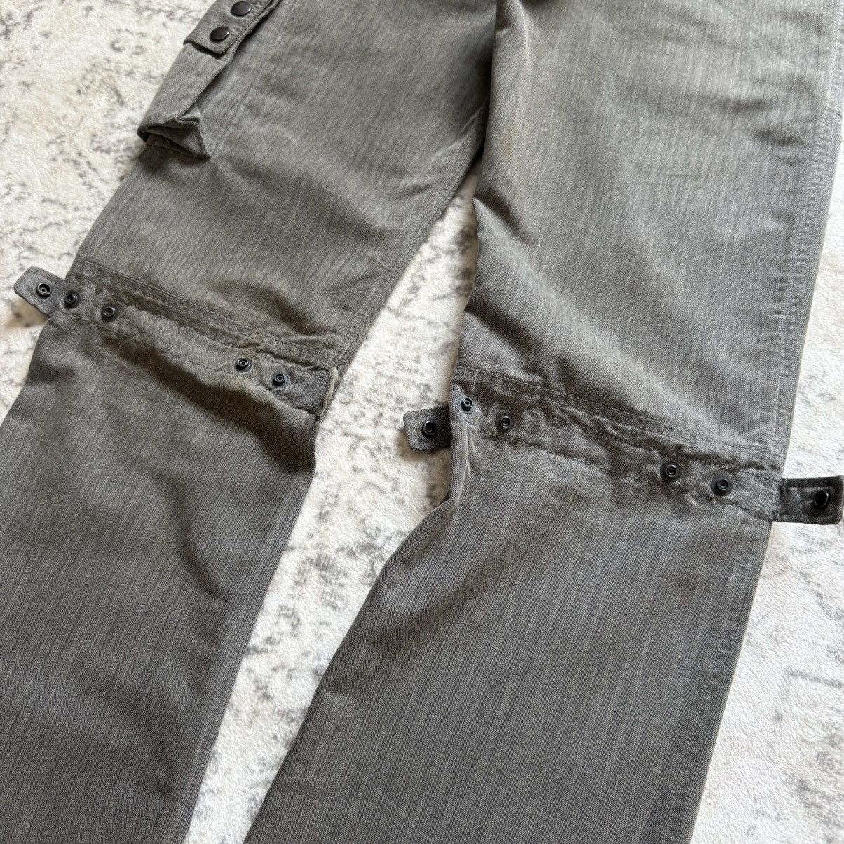 Issey Miyake 2000s Tete Homme Japan Gun Pocket Reconstructed Flare Cargo Size US 30 / EU 46 - 11 Thumbnail